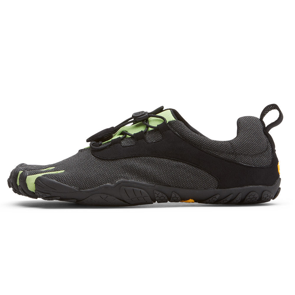 Vibram Women's V Run Retro Running Shoes - Black Green Black | Lightweight & Breathable for Trail Running, Jogging & Outdoor Fitness