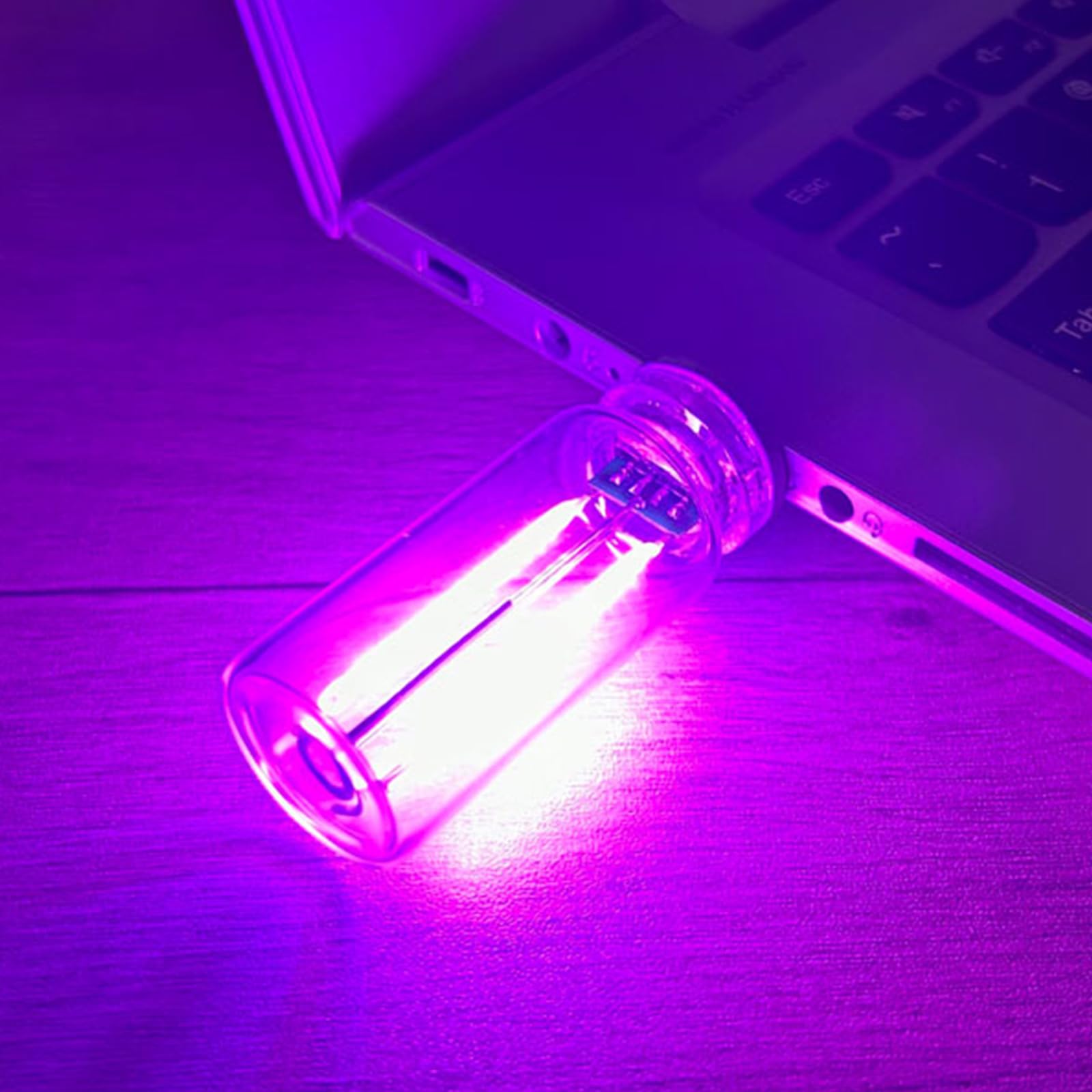 USB LED Car Interior Lights - Purple Atmosphere for Night Driving & Bedroom