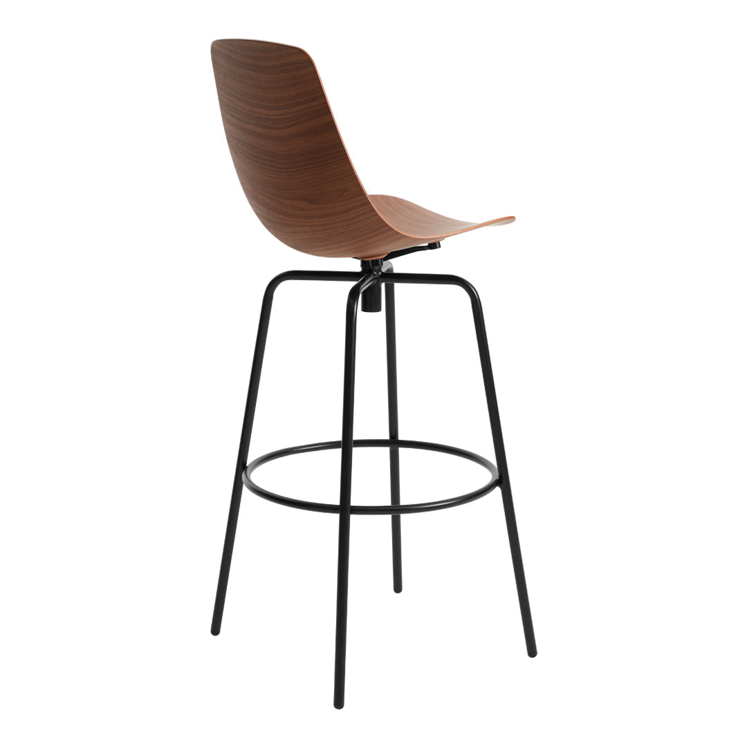 Clean Cut Barstool with Swivel Base - Modern Kitchen & Bar Stool for Home, Restaurant, and Cafe Use