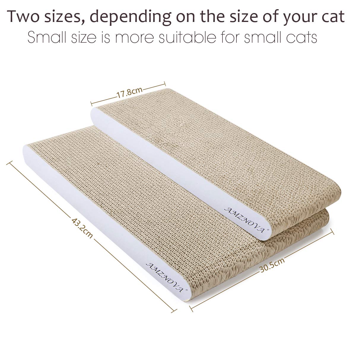 Premium Cardboard Cat Scratcher & Lounge - Extra Wide Ivory Scratching Pad for Cats | Durable Cat Toy with Multiple Angles | Perfect for Indoor Play, Furniture Protection & Stress Relief