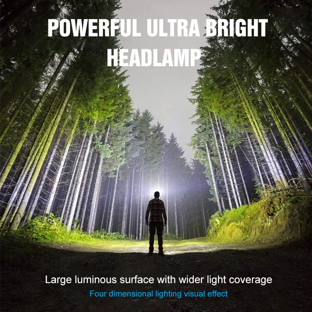 BriteBeam Pro Headlamp with 230° Wide Beam & Motion Sensor - Ultra Bright LED Headlight for Camping, Hiking, Running - Waterproof & Lightweight Head Torch for Outdoor Adventures, Night Jogging, and Emergency Use