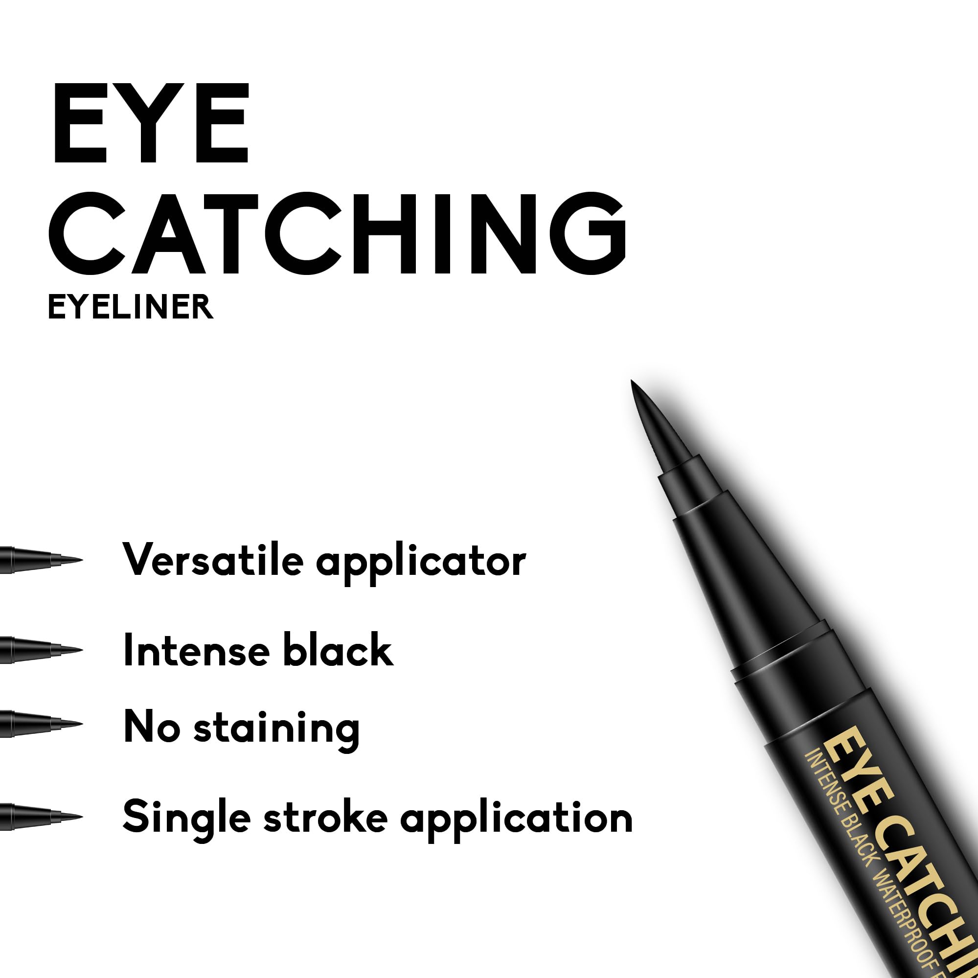 Seven Seas Long Lasting Waterproof Eyeliner Pencil - Smudge Proof, Sweat Proof Eye Liner for Women & Girls (Black, 1.5g) | Perfect for Daily Makeup, Parties & Special Occasions