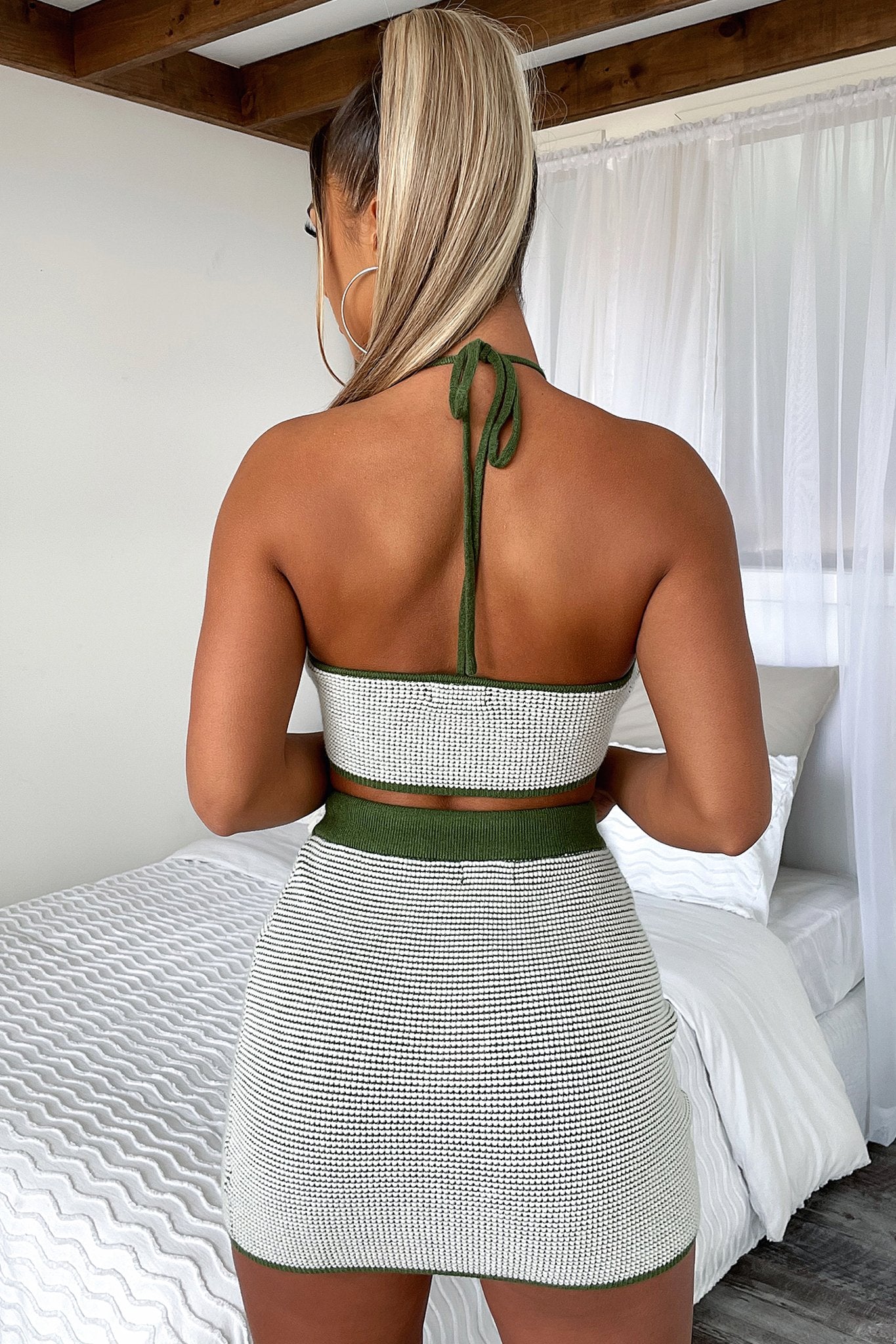 Ava Knit Crop Top - Green | Women's Fashion Tops for Casual Wear & Summer Outfits