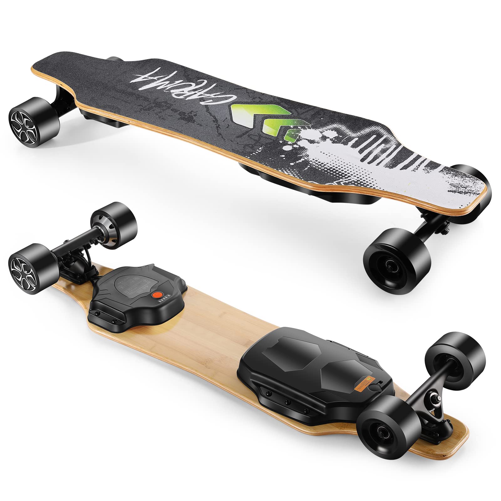 Caroma 900W Hub-Motor Electric Skateboard with Remote - 28MPH High Speed & 22 Mile Range Electric Longboard for Adults & Teens - Perfect for Commuting, Campus Travel & Outdoor Adventures