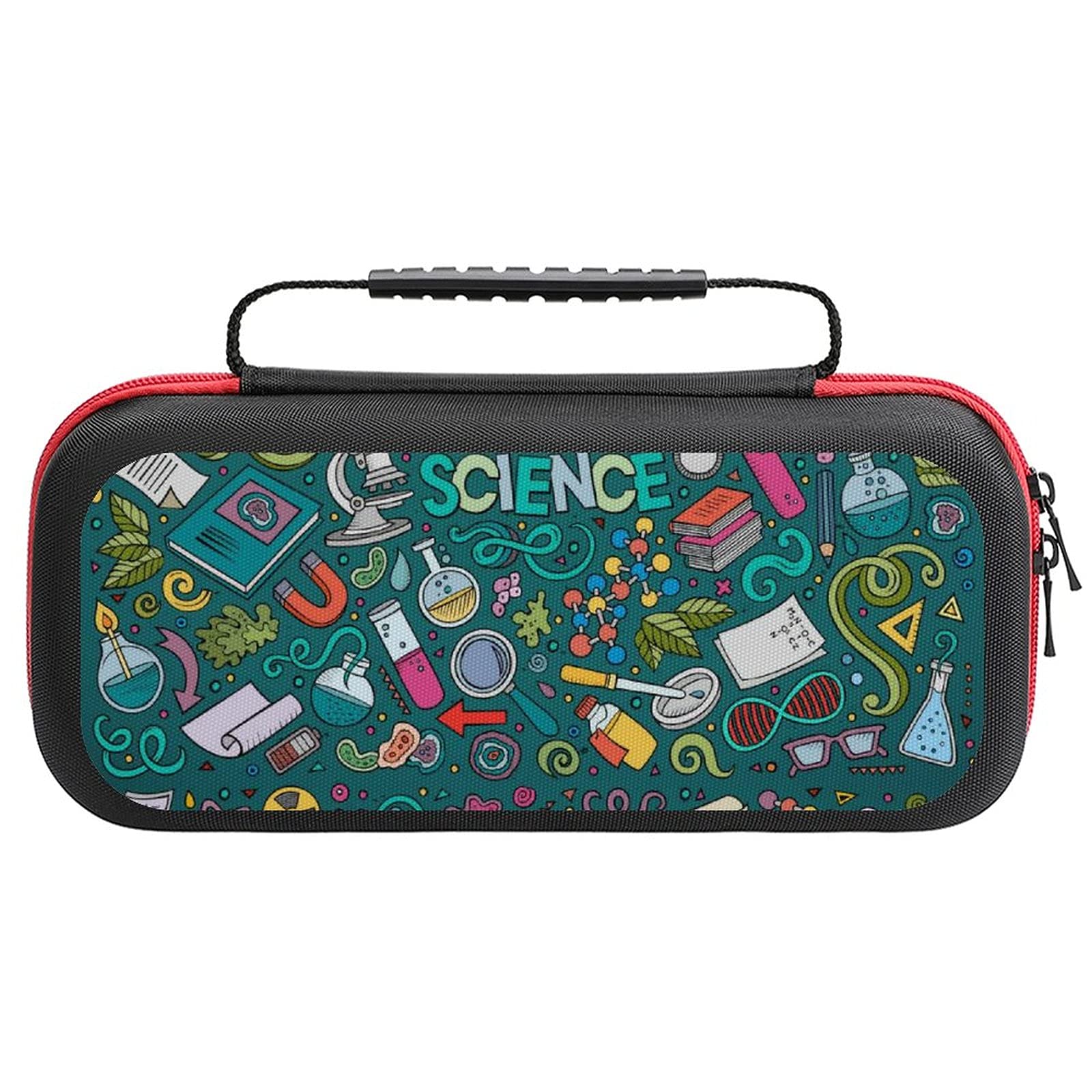 Scientific Instrument Symbol Printed Carrying Case for Nintendo Switch Lite - Portable Travel Storage Bag with Accessories Pouch | Perfect for Gaming On-The-Go & Console Protection