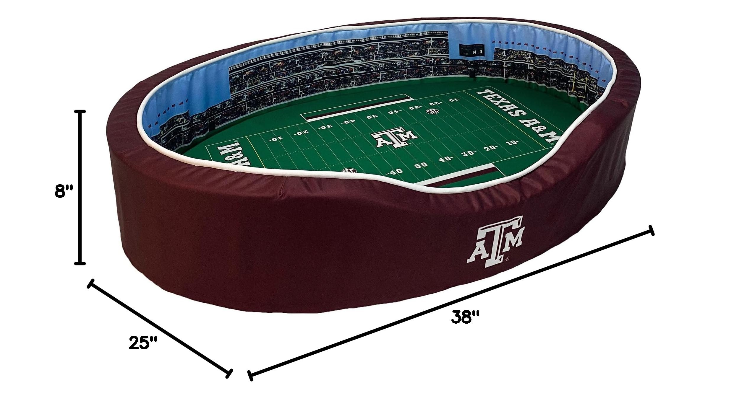 StadiumSpot Oval Dog Bed for Small Dogs - Comfortable & Durable Pet Bed for Nebraska Huskers Fans - Perfect for Crates, Living Rooms & Bedrooms