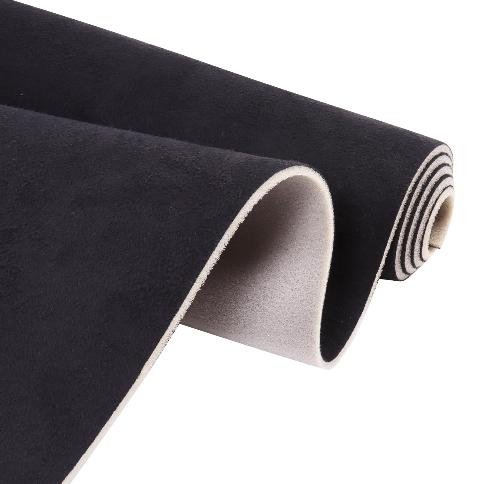 Premium Black Suede Headliner with Foam Backing 60