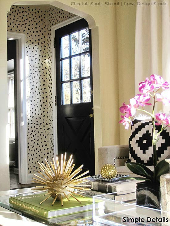 Cheetah Spots Wall Stencil - Reusable DIY Painting Template for Home Decor, Kids Room & Nursery - Create Wild Animal Prints on Walls, Furniture & Crafts