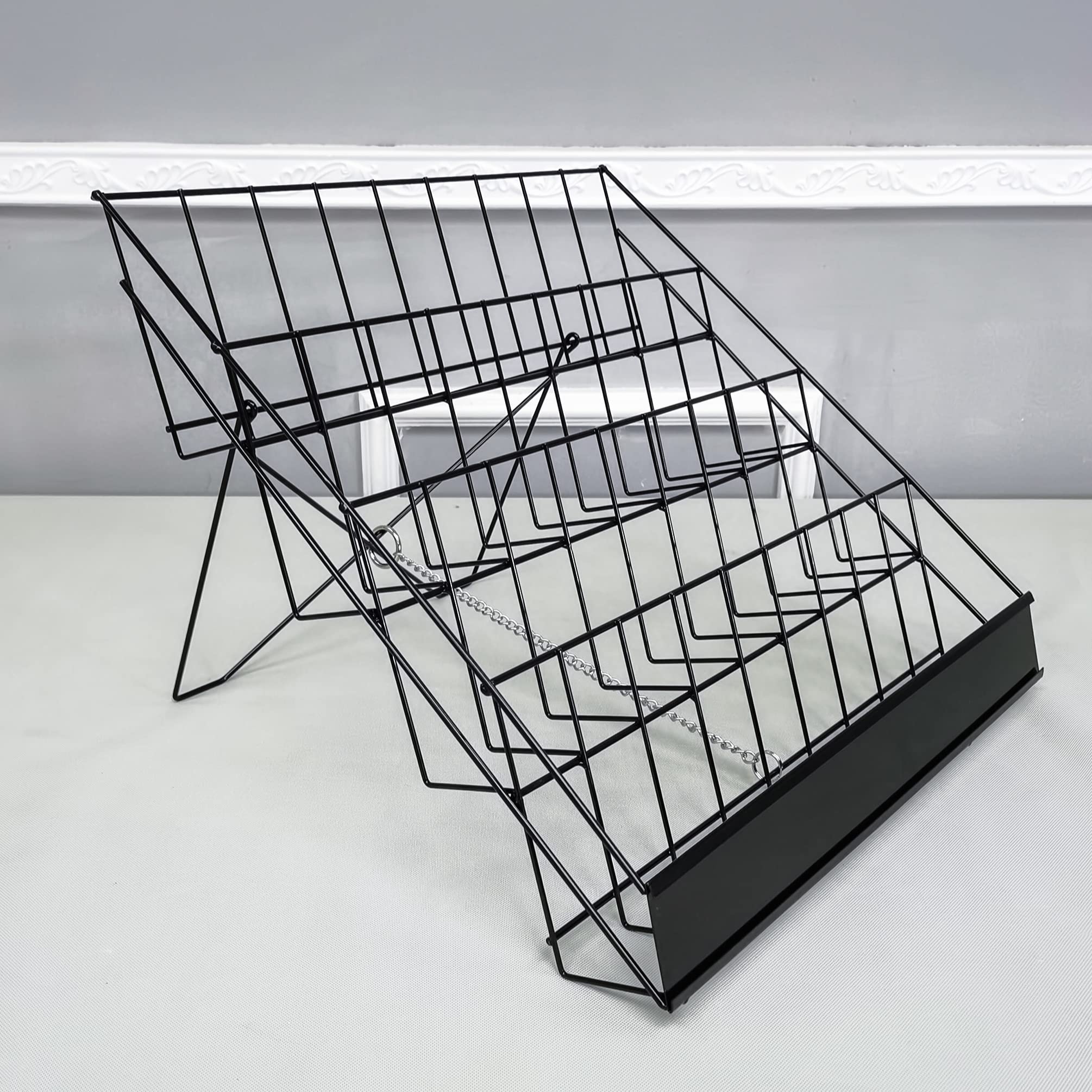 FixtureDisplays® 4-Tier Tabletop Greeting Card Display Rack - 18