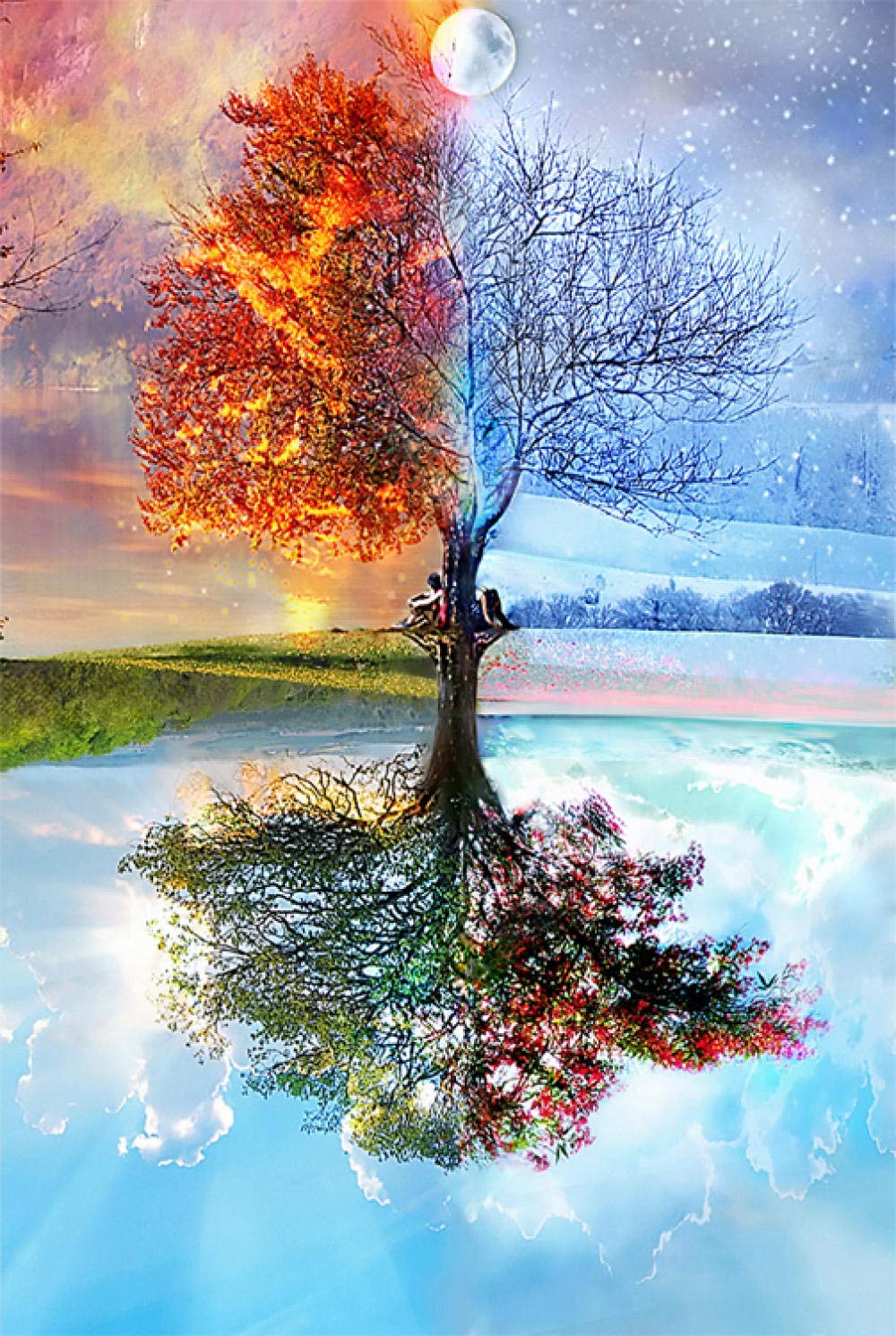4000-Piece Four Seasons Tree Jigsaw Puzzle - Challenging Family Puzzle Game for Adults & Kids, Perfect for Family Game Nights & Educational Activities