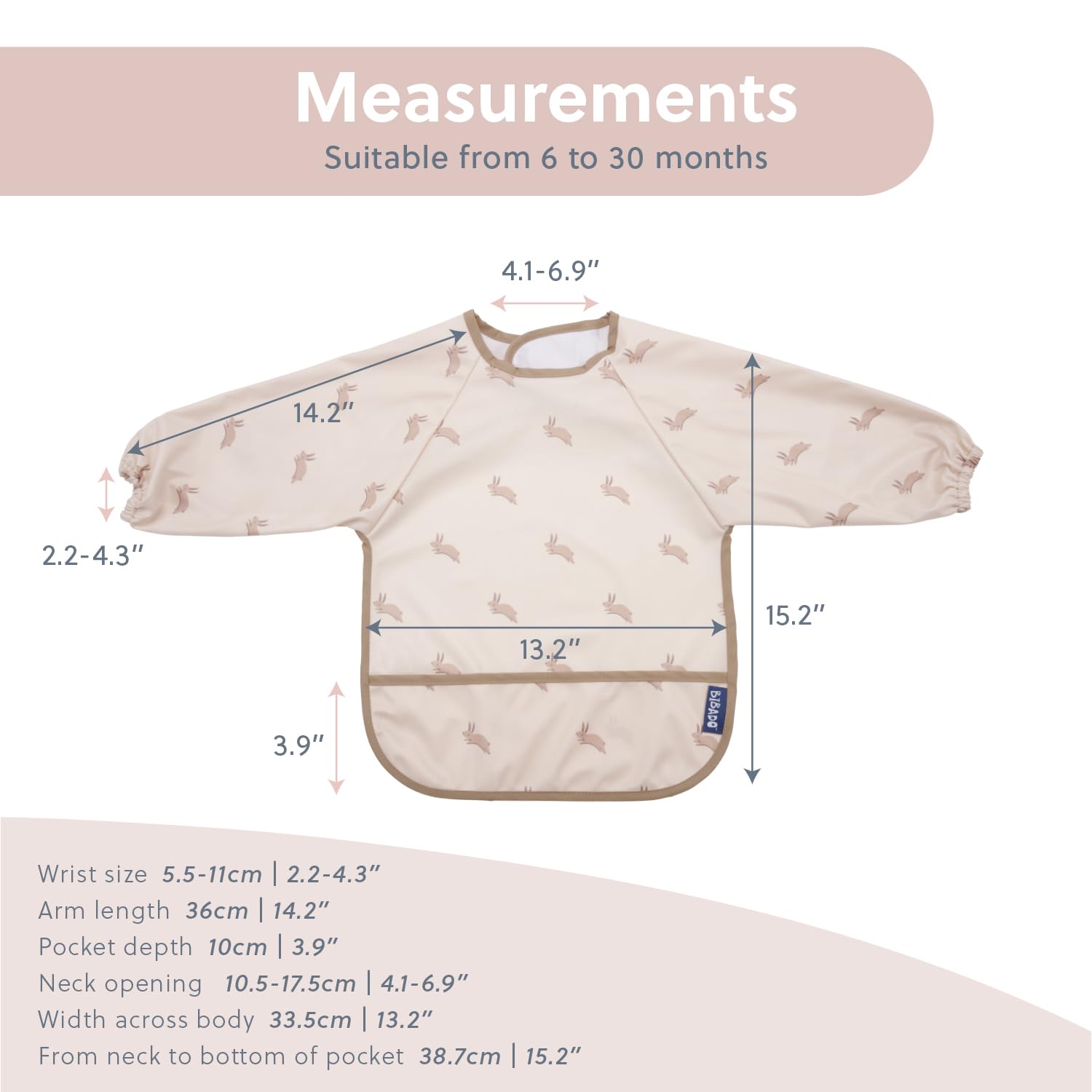 BIBaDO Mess Proof Baby Bib - 2 Pack Long Sleeve Waterproof Bibs for Toddlers (6 Months to 3 Years) | Machine Washable | Perfect for Mealtime & Self-Feeding Practice