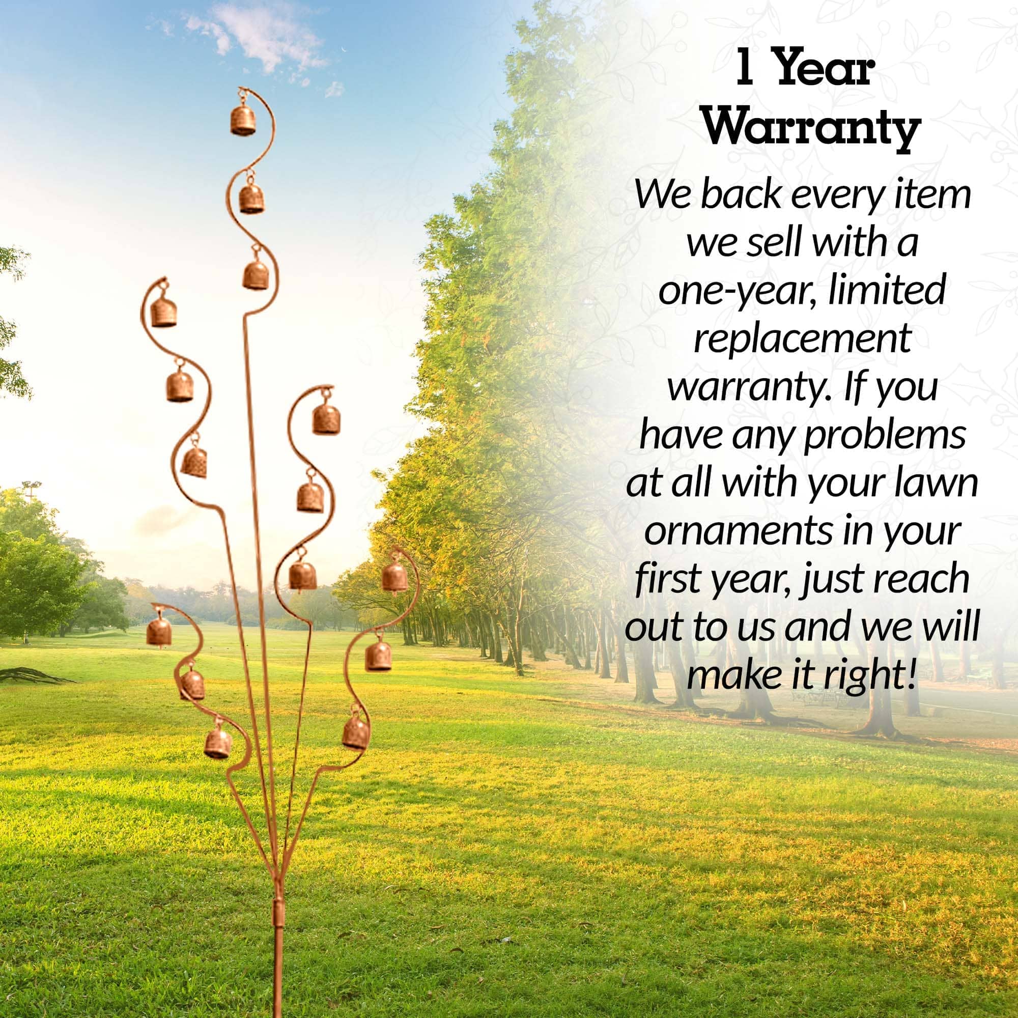 Bell Spiral Garden Stake - Decorative Metal Wind Chime Stake for Outdoor Gardens, Yards, and Patios | Perfect for Adding Charm to Flower Beds, Walkways, and Outdoor Decor
