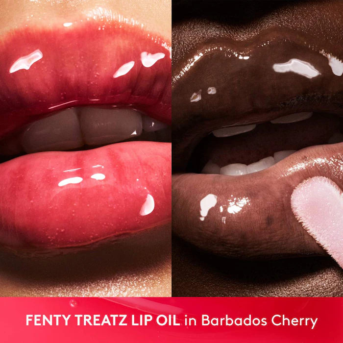 Fenty Beauty Treatz Hydrating & Strengthening Lip Oil - Moisturizing Gloss for Dry, Chapped Lips | Perfect for Daily Hydration & Nighttime Lip Care