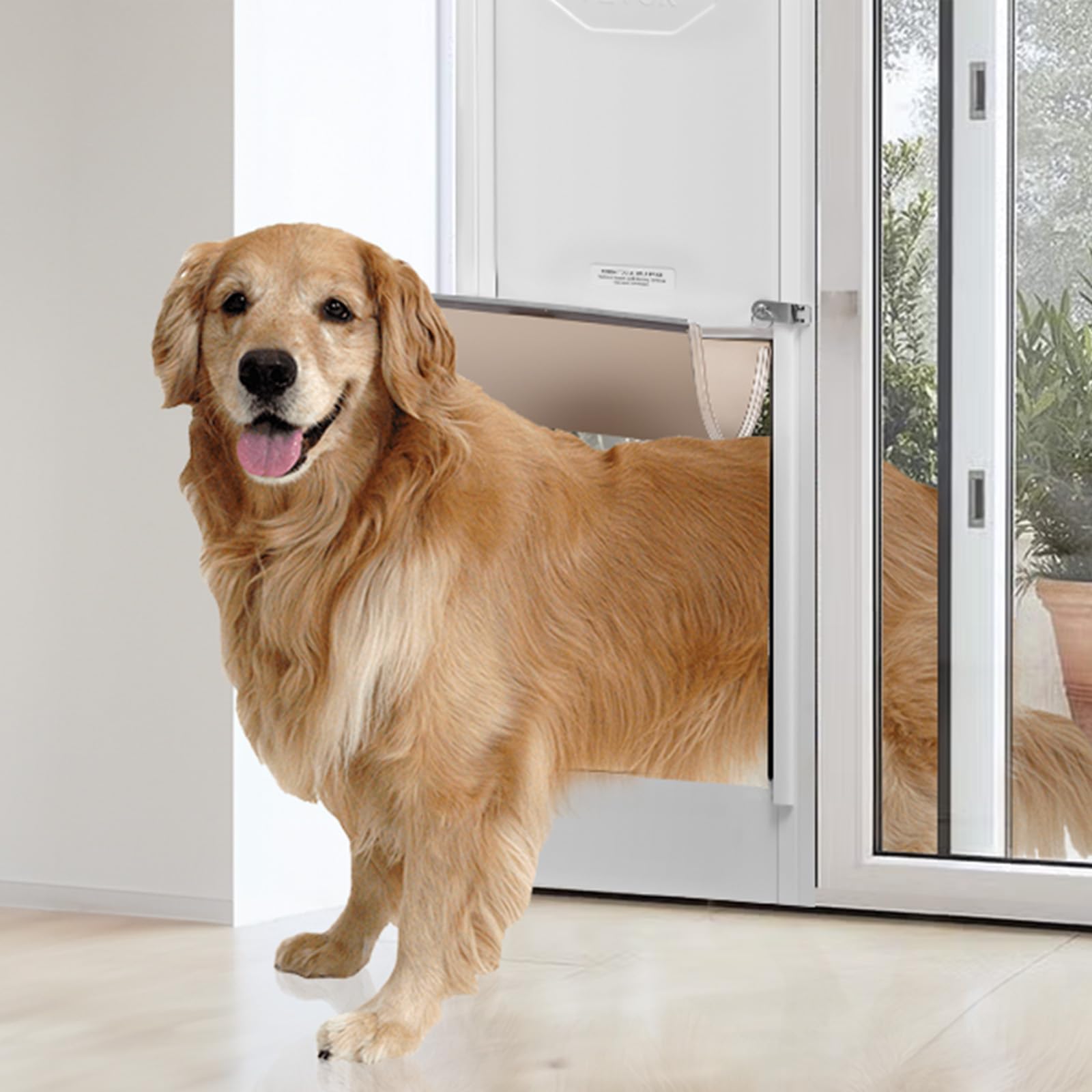 VEVOR Adjustable Dog Door for Sliding Glass Doors - 75 7/8
