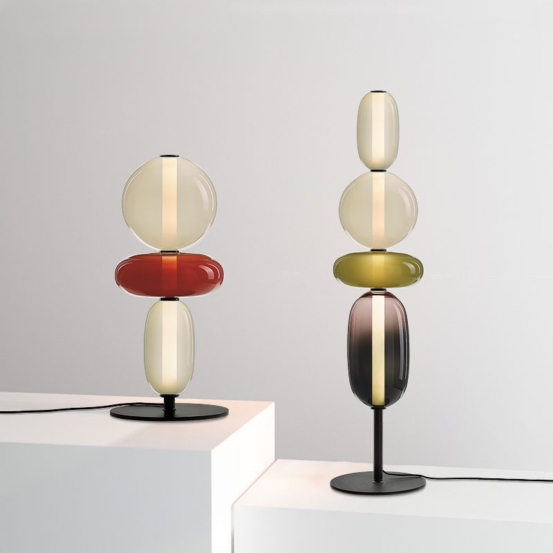 Elegant Candied Glass Table Lamp - Modern Home Decor for Living Room, Bedroom & Office - Soft Ambient Lighting for Relaxation & Cozy Atmosphere
