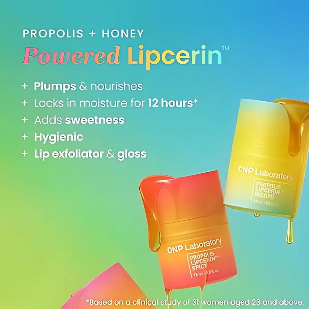 CNP Laboratory Propolis Lipcerin 15ml - 3 Options for Dry & Chapped Lips - Natural Lip Care for Hydration & Repair - Perfect for Daily Use & Winter Protection