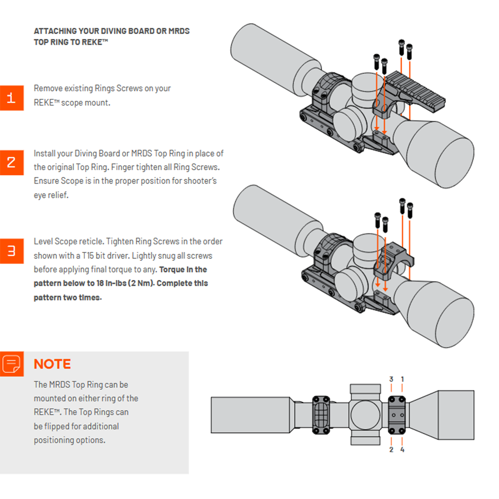 Unity Tactical REKE™ Scope Mount - 30mm, 34mm & 35mm Rifle Scope Rings | Precision Optics Mounting System for Hunting & Shooting Accessories