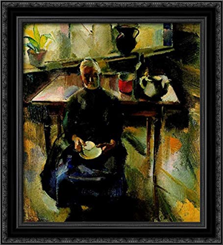 20x22 Black Ornate Wood Framed Canvas Art - Vintage Kitchen Decor by Vilmos Aba Novak - Perfect for Farmhouse, Dining Room & Home Interior Wall Decor
