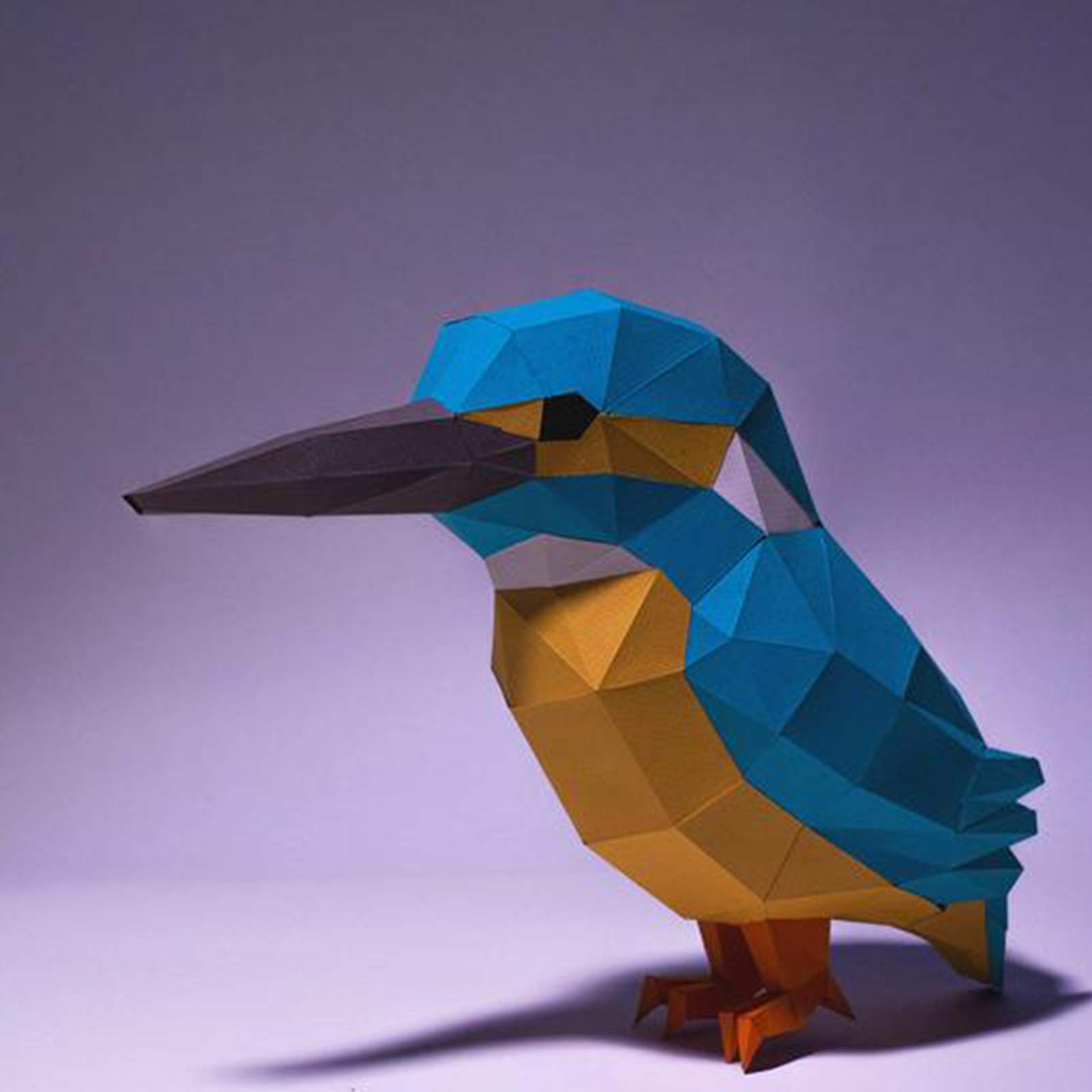 Creative DIY Kingfisher 3D Paper Model Kit - Pre-Cut Origami Puzzle for Home Decoration & Kids Craft Activity | Perfect for Educational STEM Projects, Birthday Gifts & Wall Art