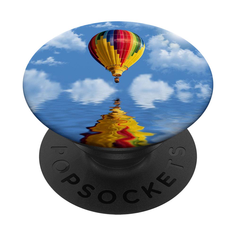 Hot Air Balloon Wall Art - Sky High Dreams Reflection Painting for Home & Office Decor