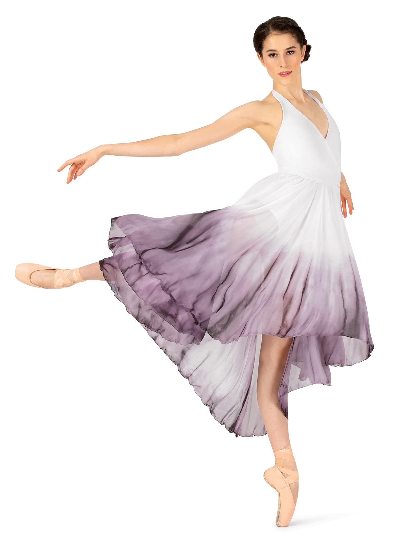 Hand Painted Watercolor Floral High-Low Dress for Women - Boho Chic Summer Maxi Dress for Beach, Party & Special Occasions