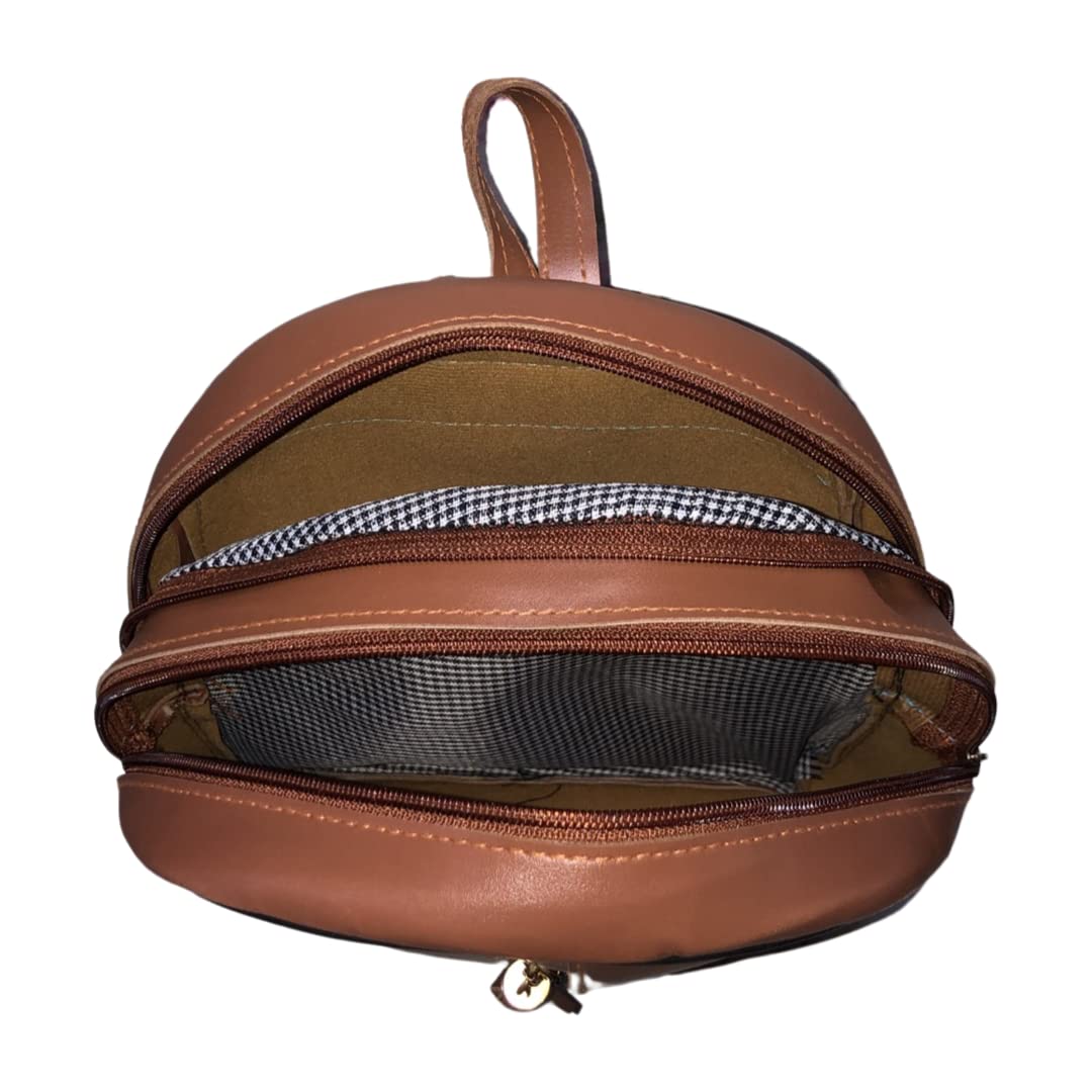 Stylish Glossy Women's Backpack with 3 Zippered Compartments - Perfect for School, Travel & Everyday Use