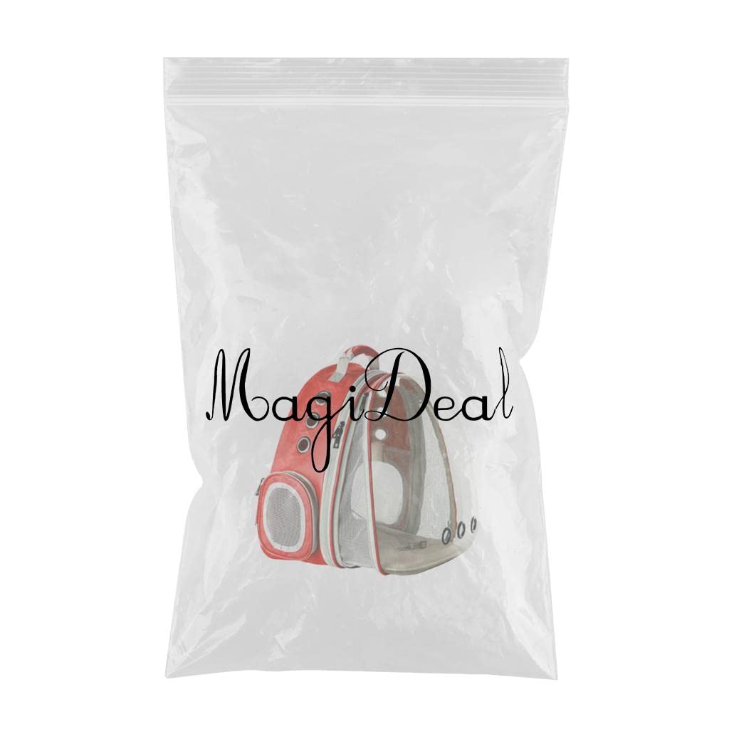 Expandable Cat Carrier Backpack with Transparent Bubble Window - Front & Back Design for Pets, Travel & Airline Approved - Red | Pet Supplies, Dog Carrier, Travel Tote | Perfect for Vet Visits, Road Trips & Airplane Travel