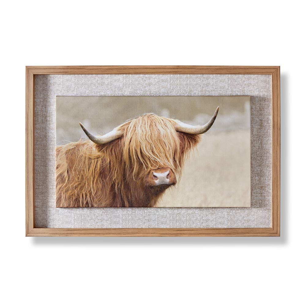 Clyde Framed Canvas Wall Art - Neutral Abstract Painting for Living Room, Bedroom & Office Decor (112073)