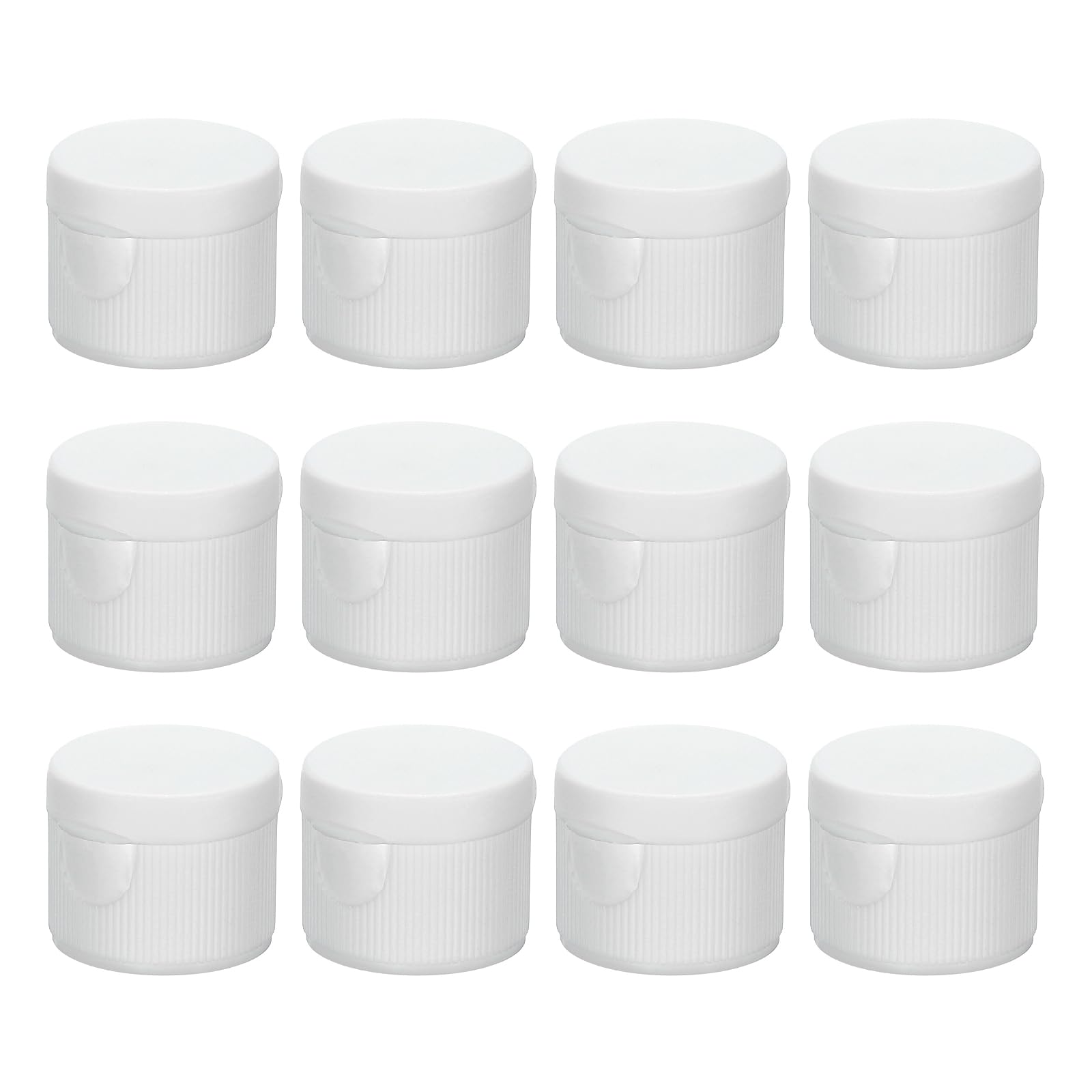 PATIKIL 20/410 Bottle Emptying Cap - 12pcs Plastic Replacement Flip Top Dispensing Caps for Squeeze Shampoo, Lotion & Liquid Soap Bottles | Leak-Proof Design for Bathroom, Kitchen & Travel Essentials