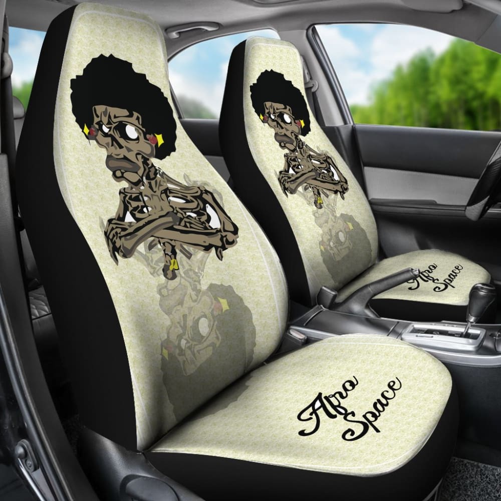 Afro Space Cross Armed Car Seat Covers - Universal Fit for Cars, Trucks & SUVs - Durable Neoprene Protection (Model 184610) | Perfect for Road Trips & Daily Commutes
