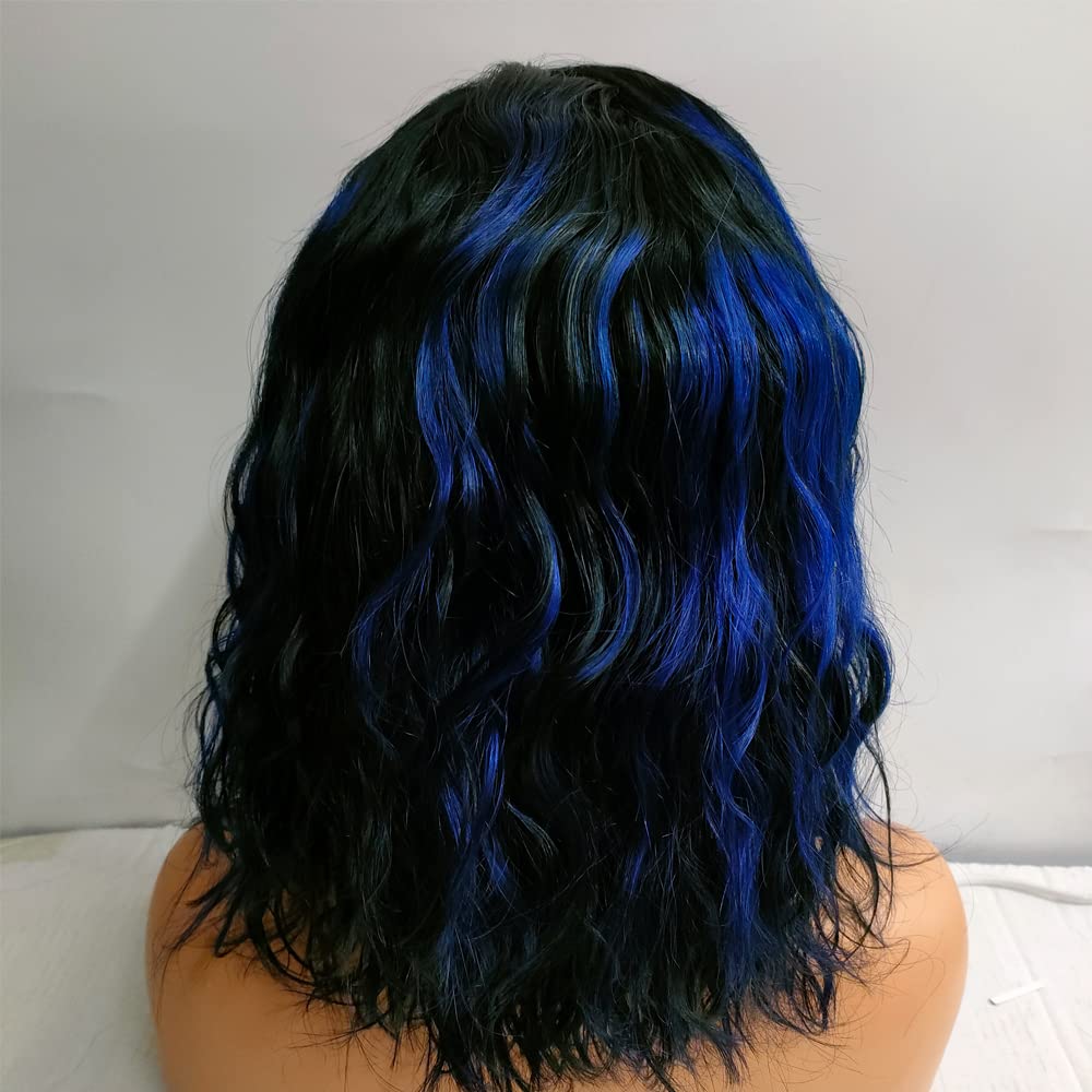 13x6 HD Transparent Lace Front Human Hair Wig - Brazilian Remy Hair with Bleached Knots, 150% Density, Pre-Plucked, Short Wavy Bob Style for Black Women | Perfect for Daily Wear, Parties & Special Occasions