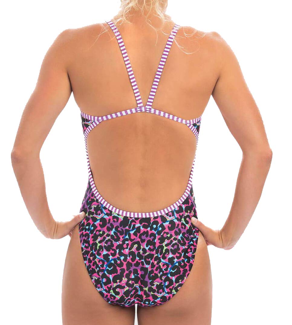 Dolfin Uglies Kool Kat String Back One Piece Swimsuit for Women | Size S-XXL | Sexy High Cut Bathing Suit for Beach, Pool & Summer Vacations