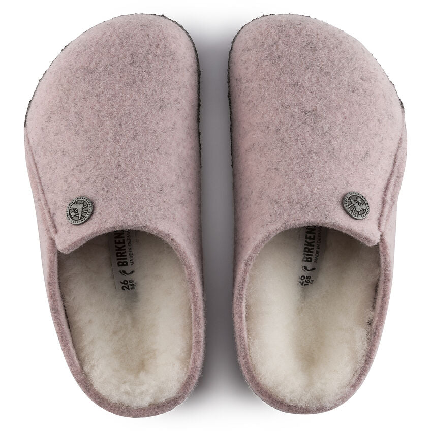 Birkenstock Zermatt Shearling Kids Slippers - Soft Pink 1020608 | Cozy Indoor & Outdoor Winter Footwear for Boys & Girls