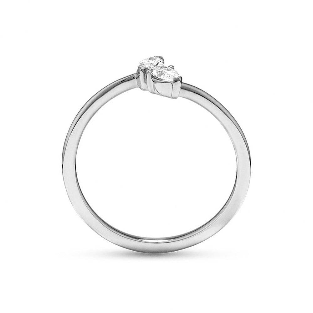 Lab Grown Diamond Toi et Moi Promise Ring - Marquise & Pear Cut - Perfect for Engagement, Anniversary & Romantic Gifts