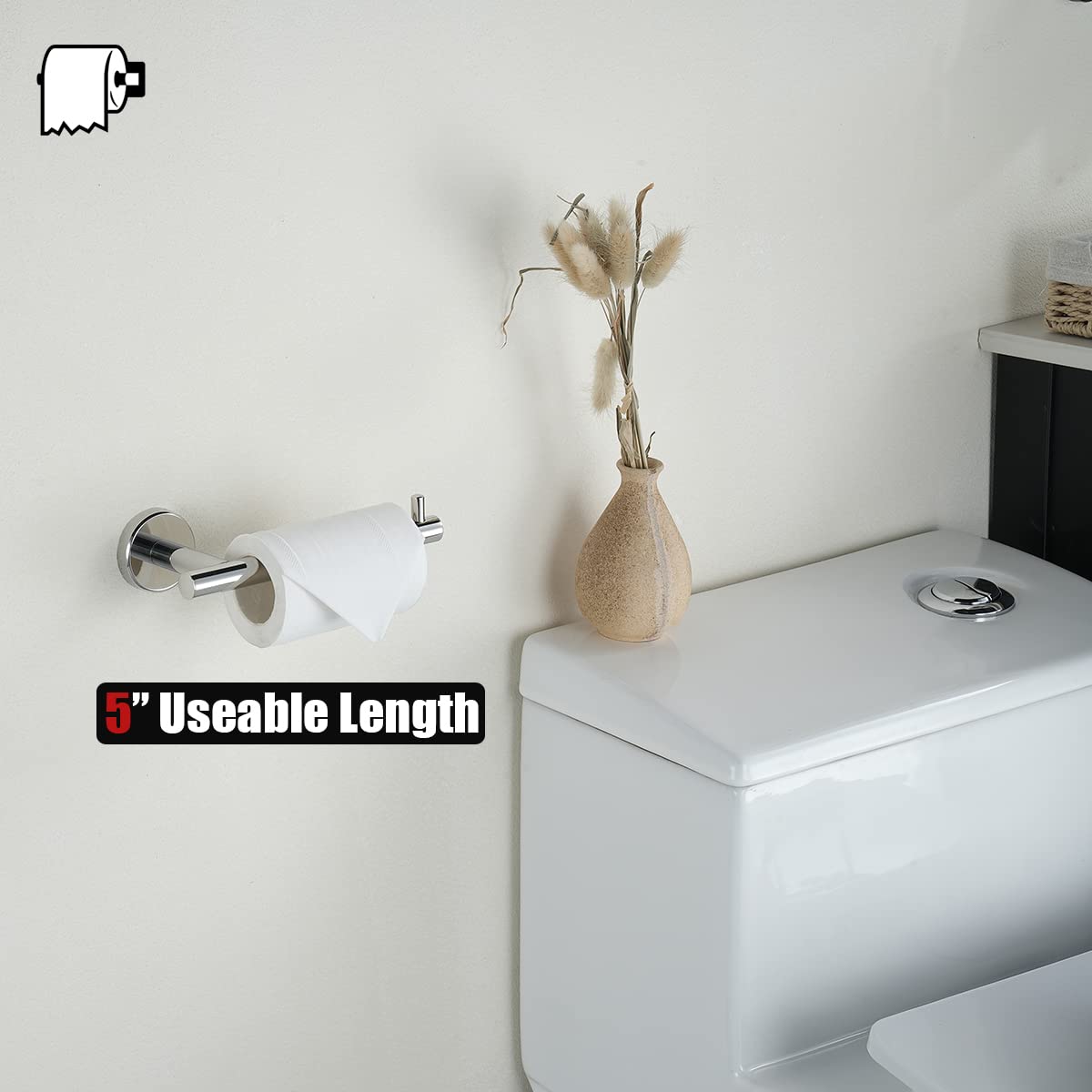 JQK 5-Piece Chrome Bathroom Hardware Set - 24