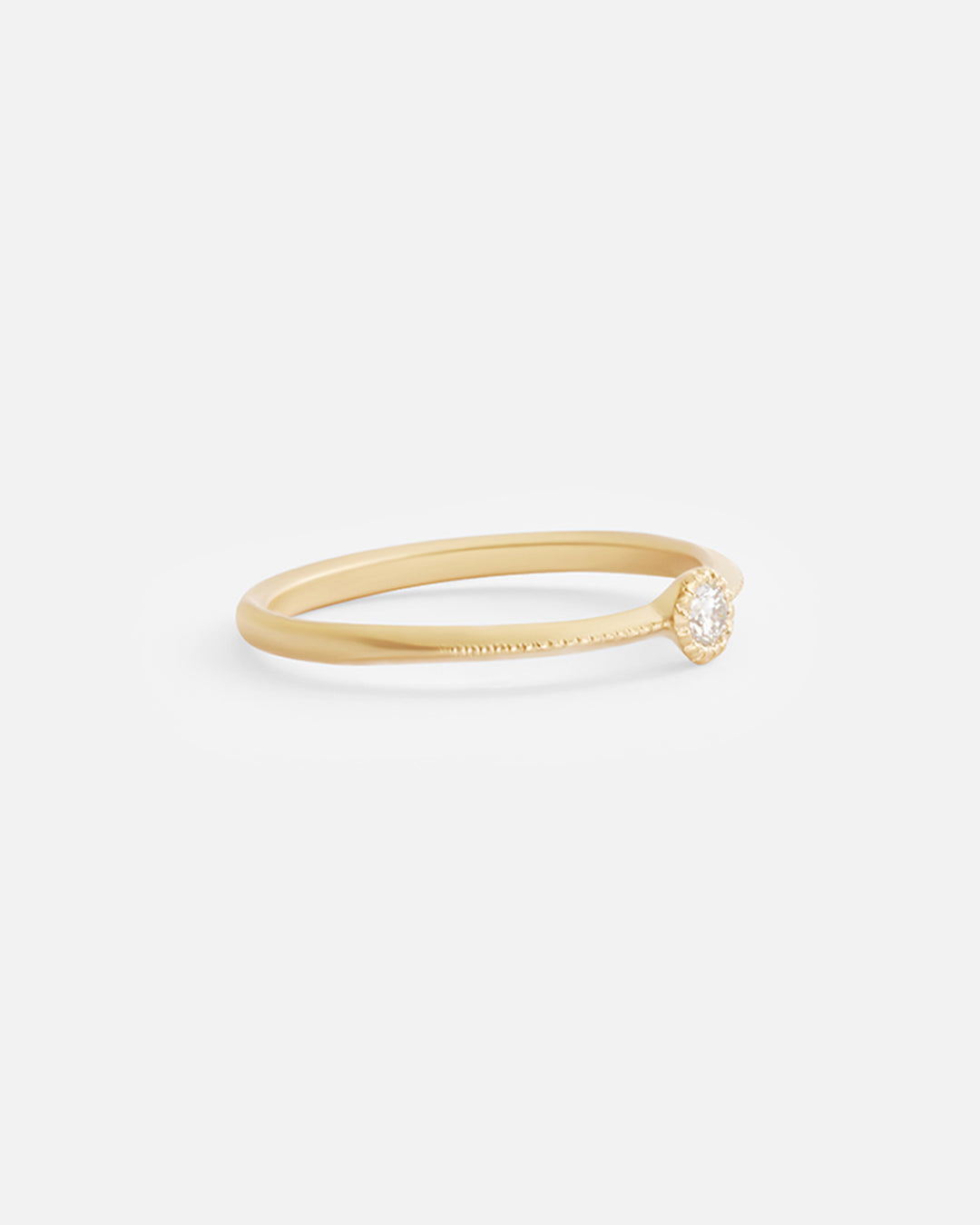 Melee Ball White Diamond Ring - Elegant Solitaire Engagement Wedding Band for Women - Perfect for Proposals, Anniversaries & Special Occasions