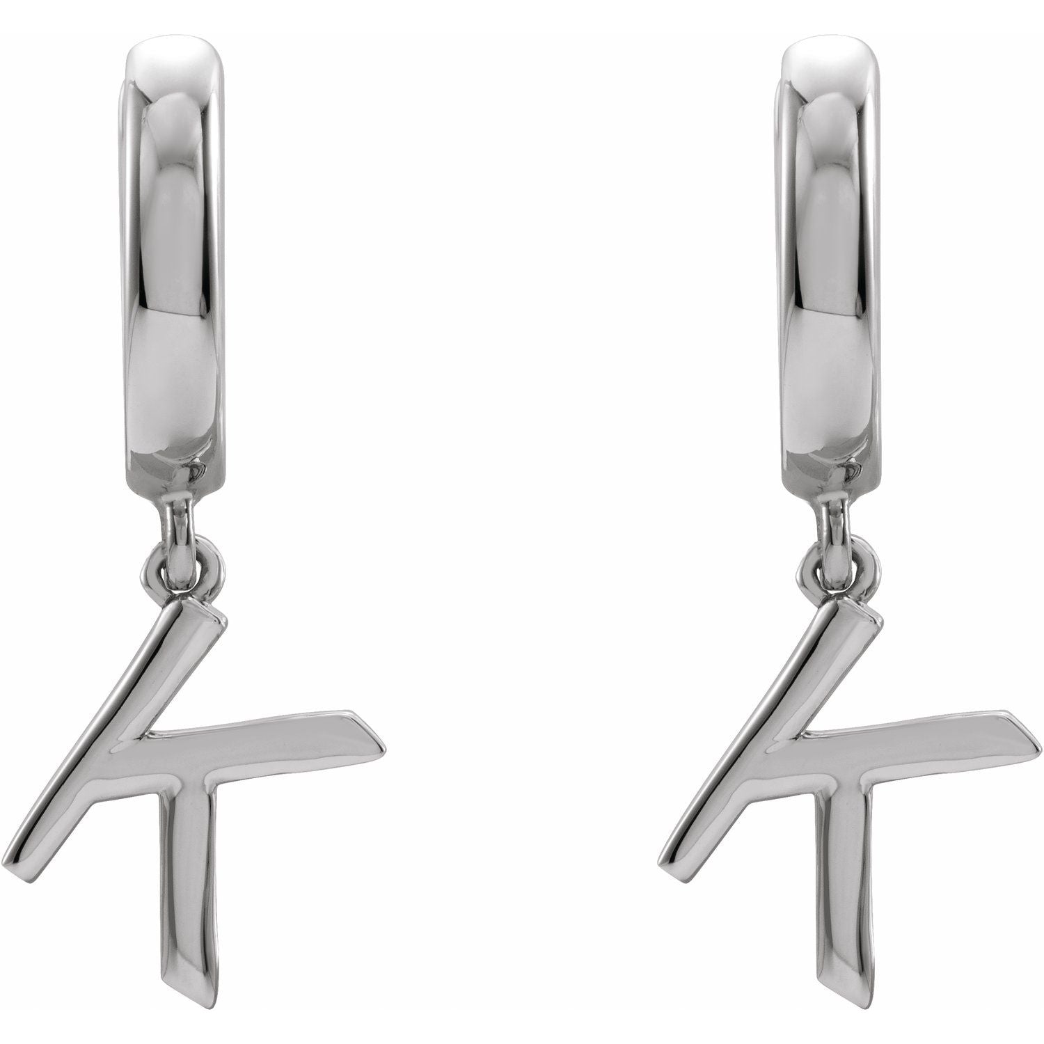 14K Gold Initial K Hinged Huggie Earrings - Personalized Dainty Hoop Earrings for Women, Perfect for Everyday Wear, Gifts & Special Occasions
