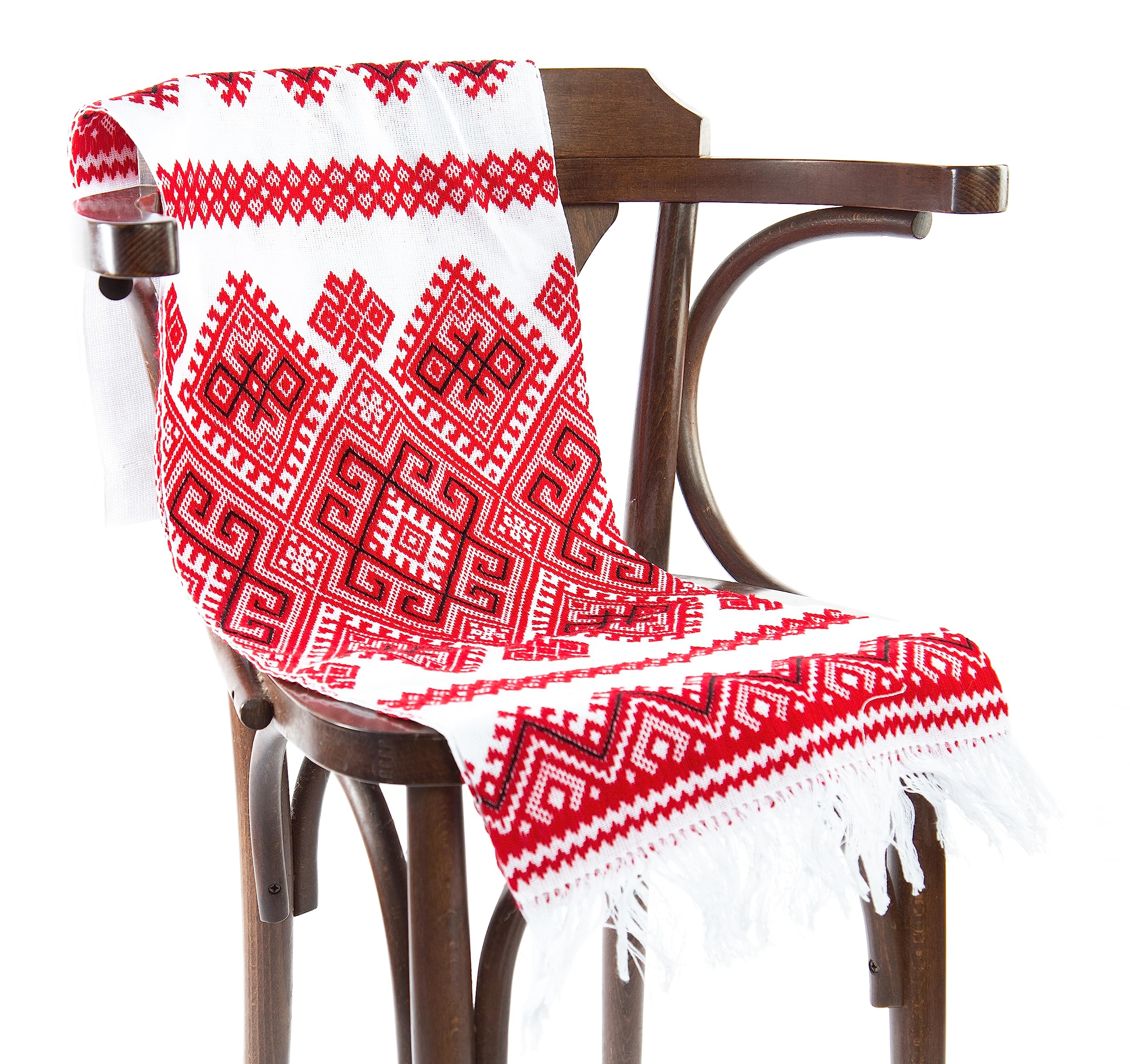 Handmade Ukrainian Embroidery Towels - Traditional Rushnyk Art for Kitchen Decor, Easter Gifts & Home Accessories (Red-Black Folk Pattern) | Perfect for Weddings, Holidays & Cultural Displays