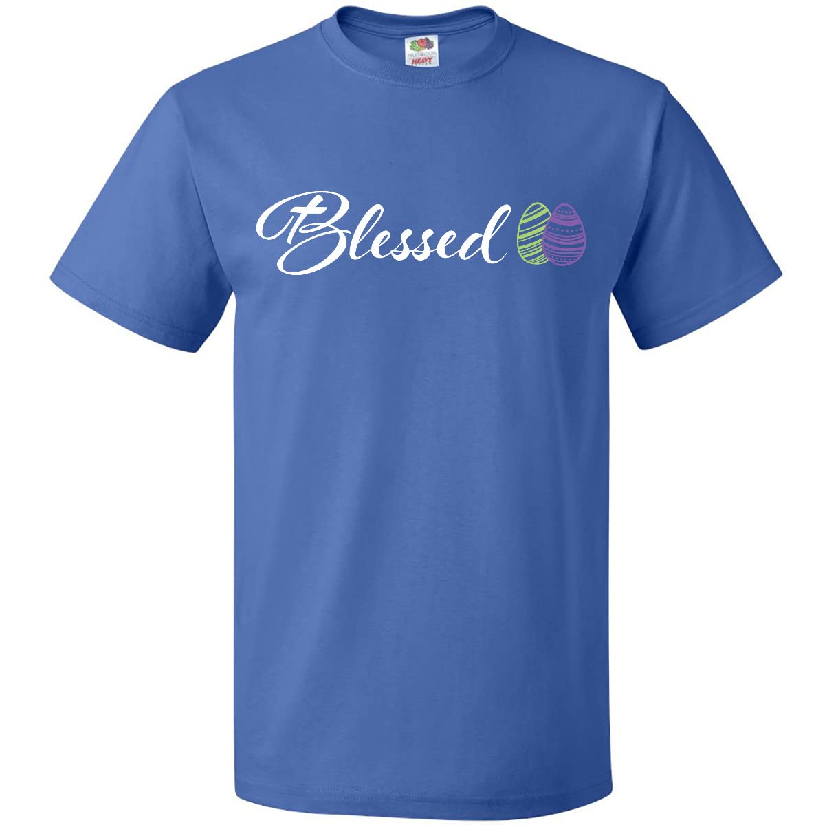 Easter Blessed T-Shirt with Green & Purple Eggs for Adults
