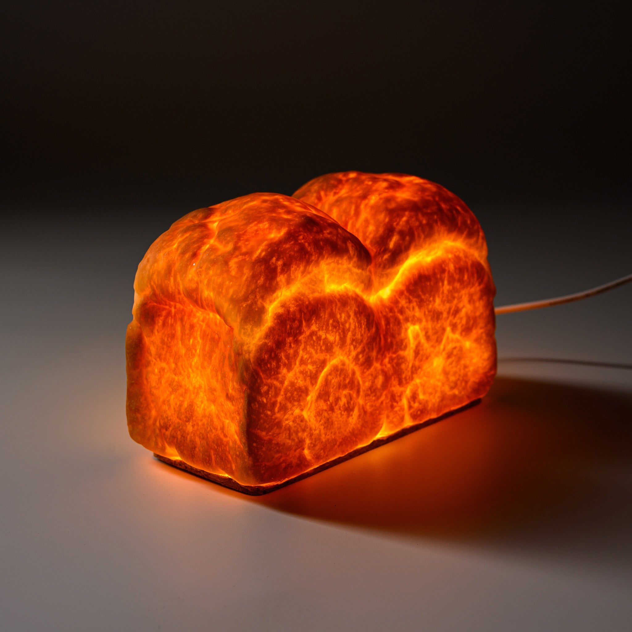 PAMPSHADE Real Bread Lamp - Japanese Pain de Mie Style LED Night Light by Yukiko Morita | Unique Home Decor for Bedroom, Living Room & Cafe Ambiance