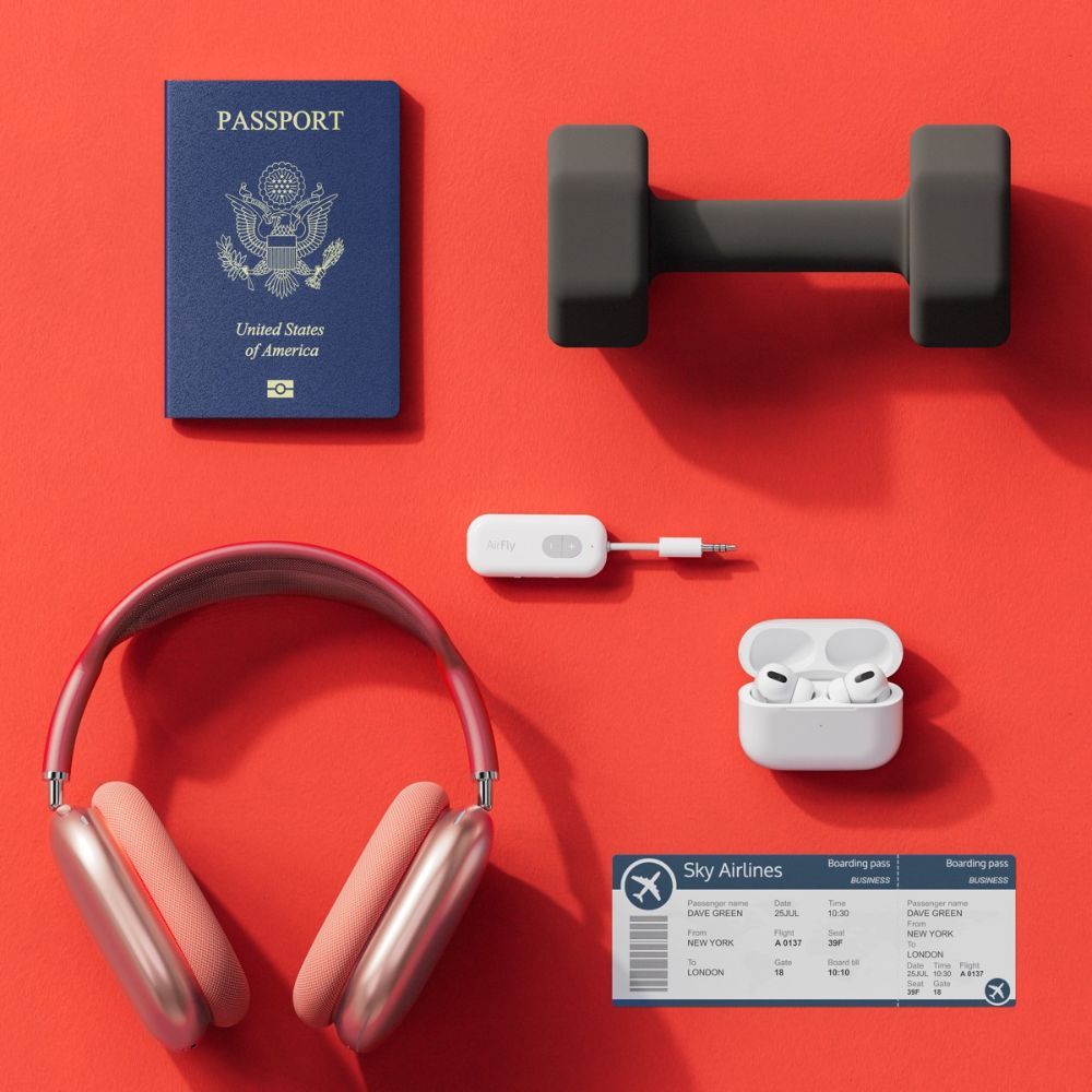 Twelve South AirFly SE Wireless Bluetooth Audio Transmitter for Headphones - Perfect for Travel, Gym, and Home Use with AirPods & Wireless Headphones