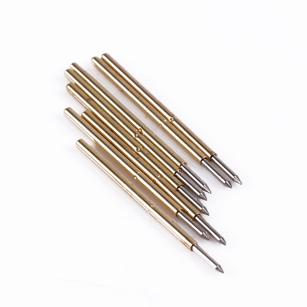 100PCS P50-B1 Spring Test Probes - 0.68mm Sharp Angle Needle Head Pins for Circuit Board Testing - Perfect for PCB Repair, Electronics Debugging & Micro Soldering