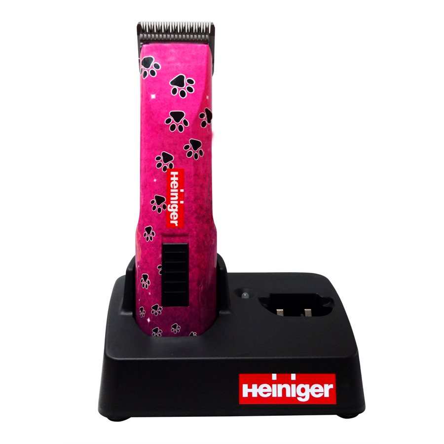 Heiniger Saphir Pink Special Edition Cordless Clipper - Single Battery (154800) for Professional Pet Grooming & Home Use