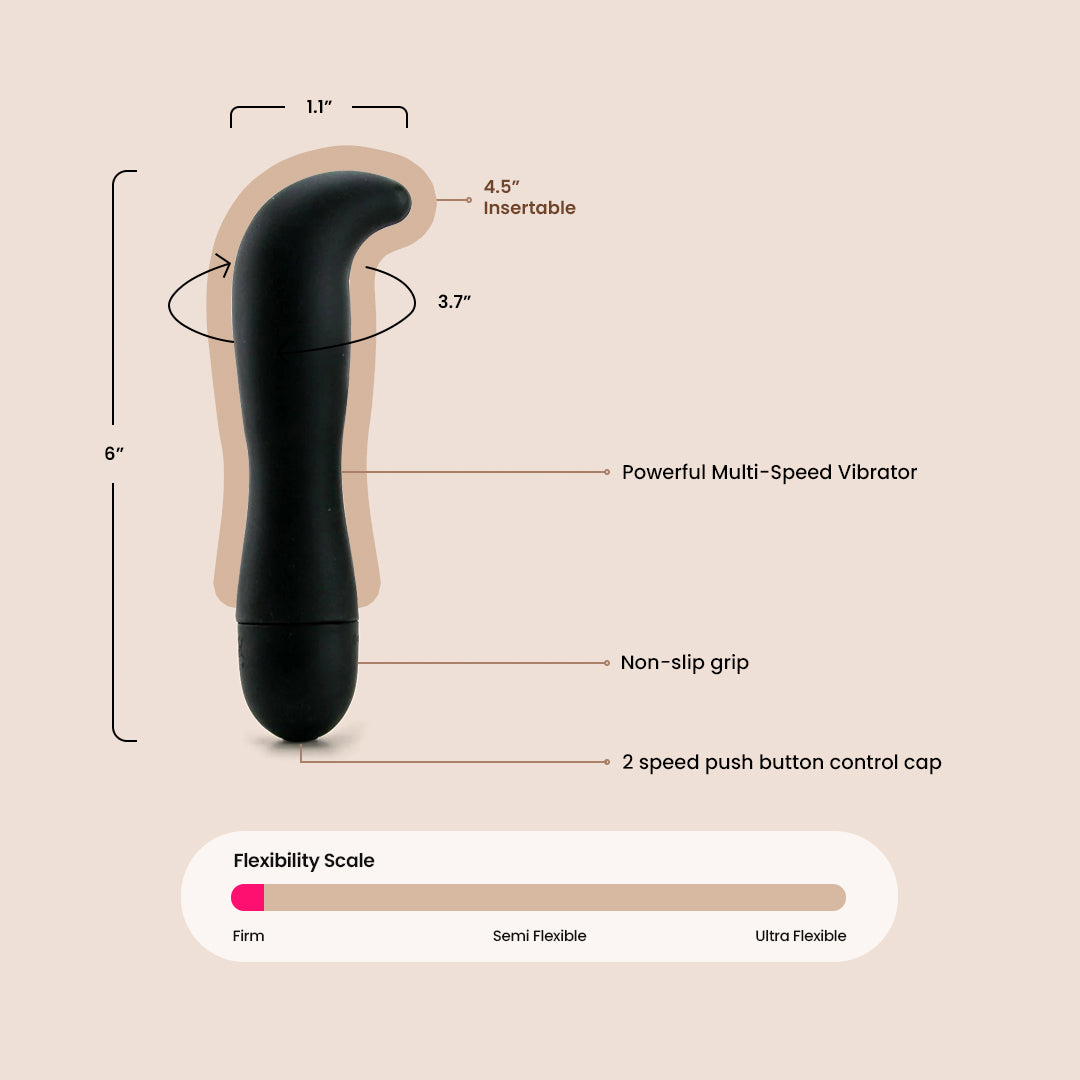 Dr. Joel Kaplan Power Prostate Massager - Rechargeable Vibrating Anal Stimulator for Men's Health & Pleasure | Perfect for Solo Play, Couples Use & Prostate Therapy