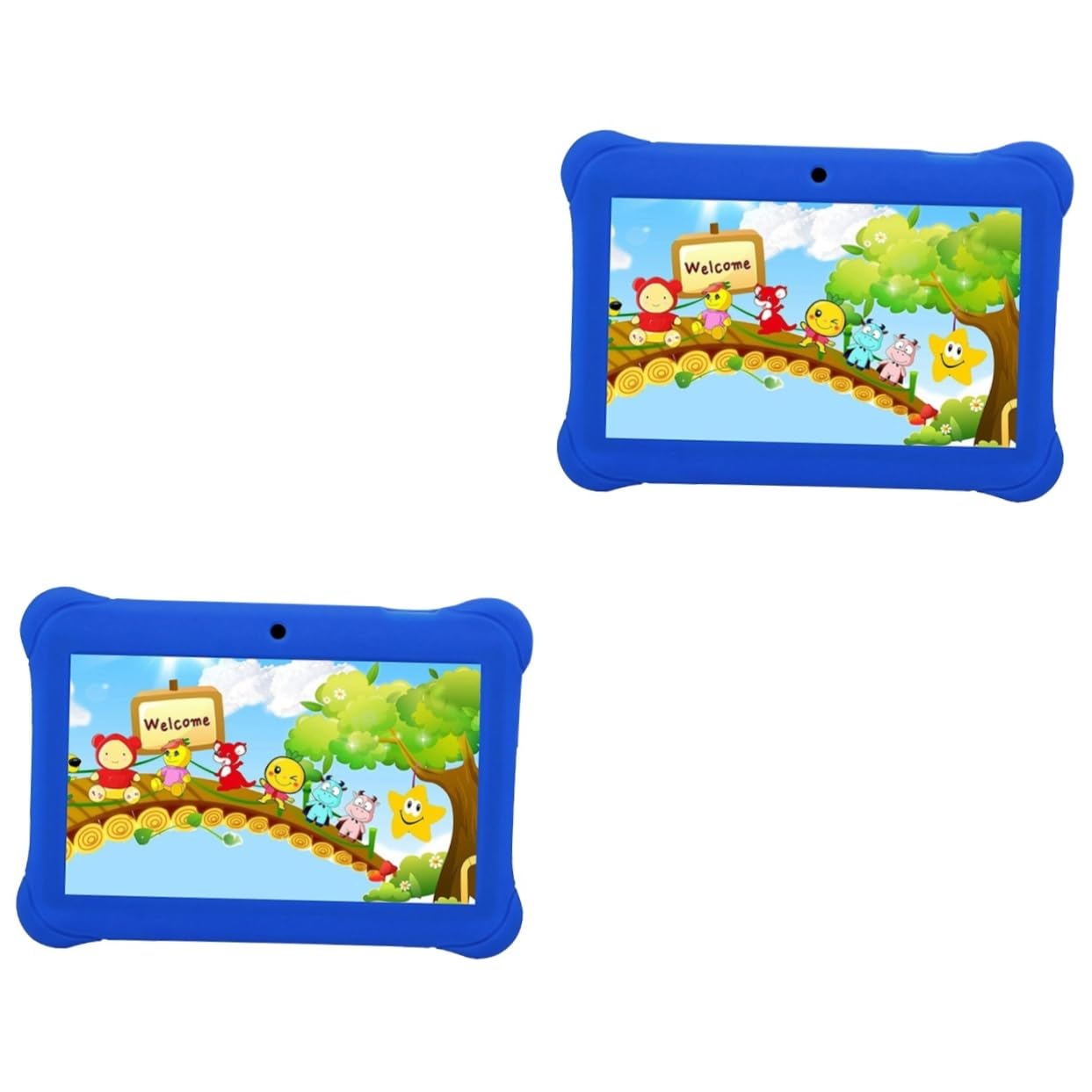 OSALADI 2-Pack Kids Tablet - 8GB Quad-Core Android WiFi Learning Tablet for Children with Parental Controls | Perfect for Homeschooling, Travel & Educational Games