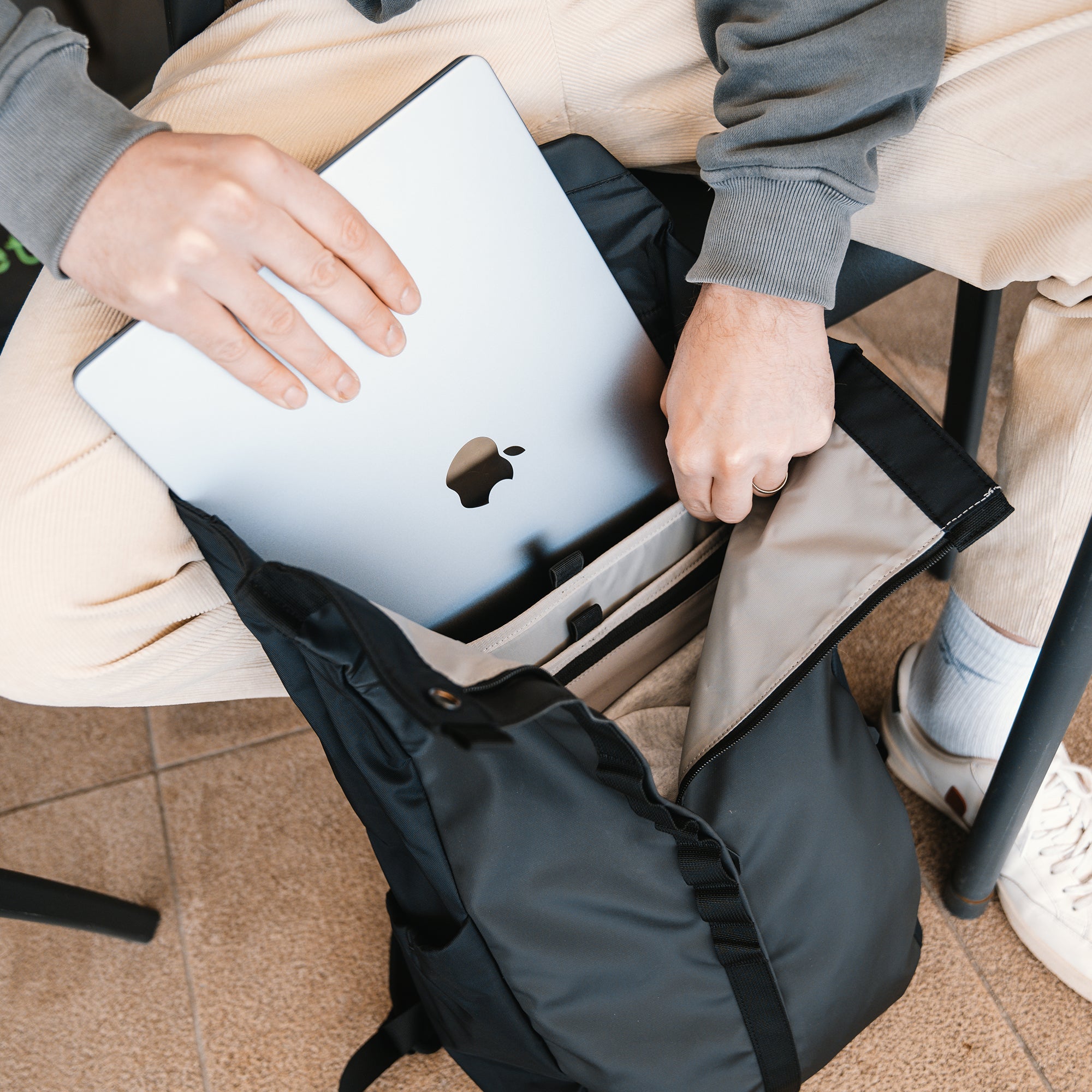 Flap Backpack in Midnight Black - Stylish & Durable Laptop Backpack for Work, School & Travel | Water-Resistant & Spacious Design