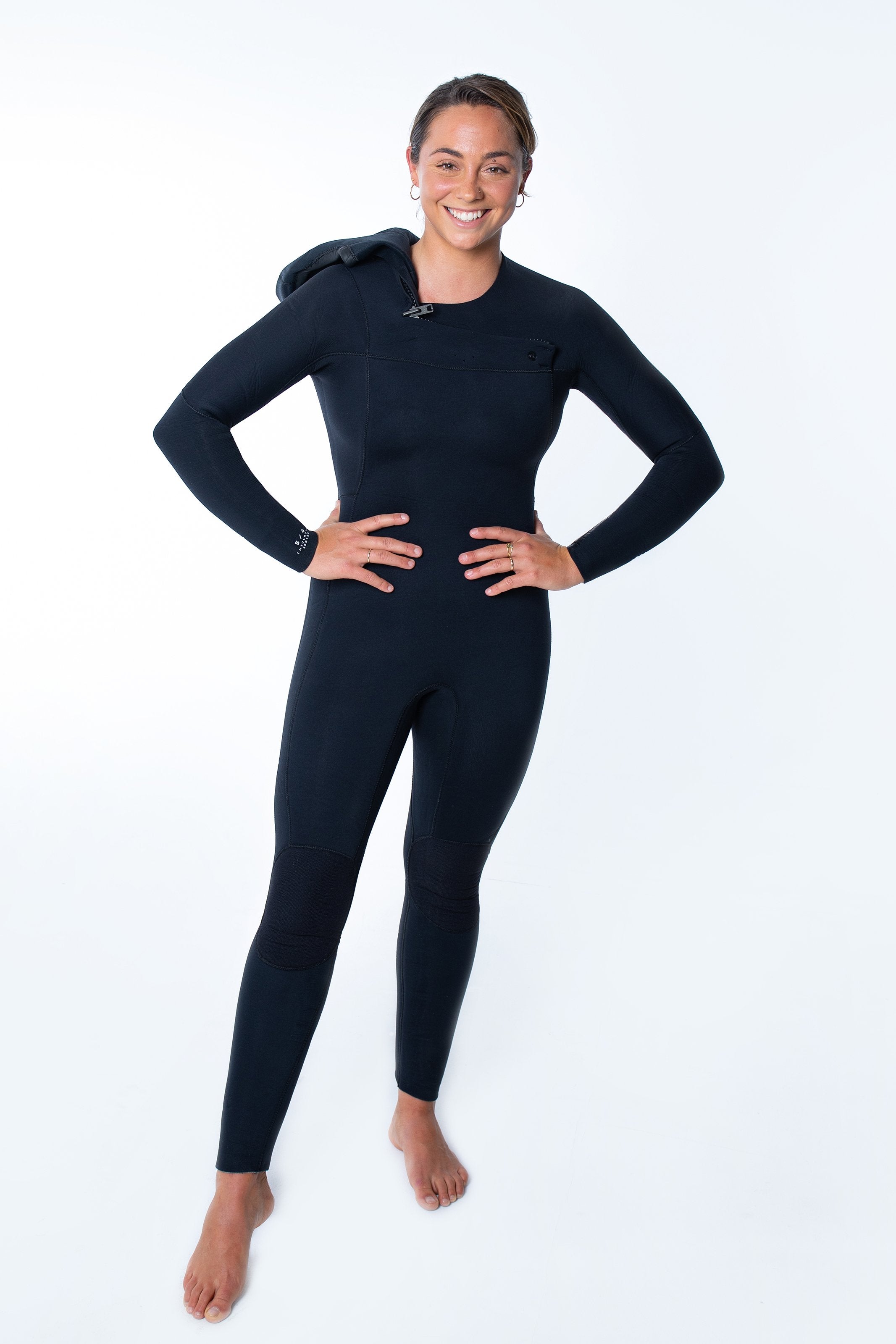 Women's 5/4mm Hooded Chest Zip Wetsuit - Thermal Insulated Scuba Diving & Surfing Steamer for Cold Water Protection