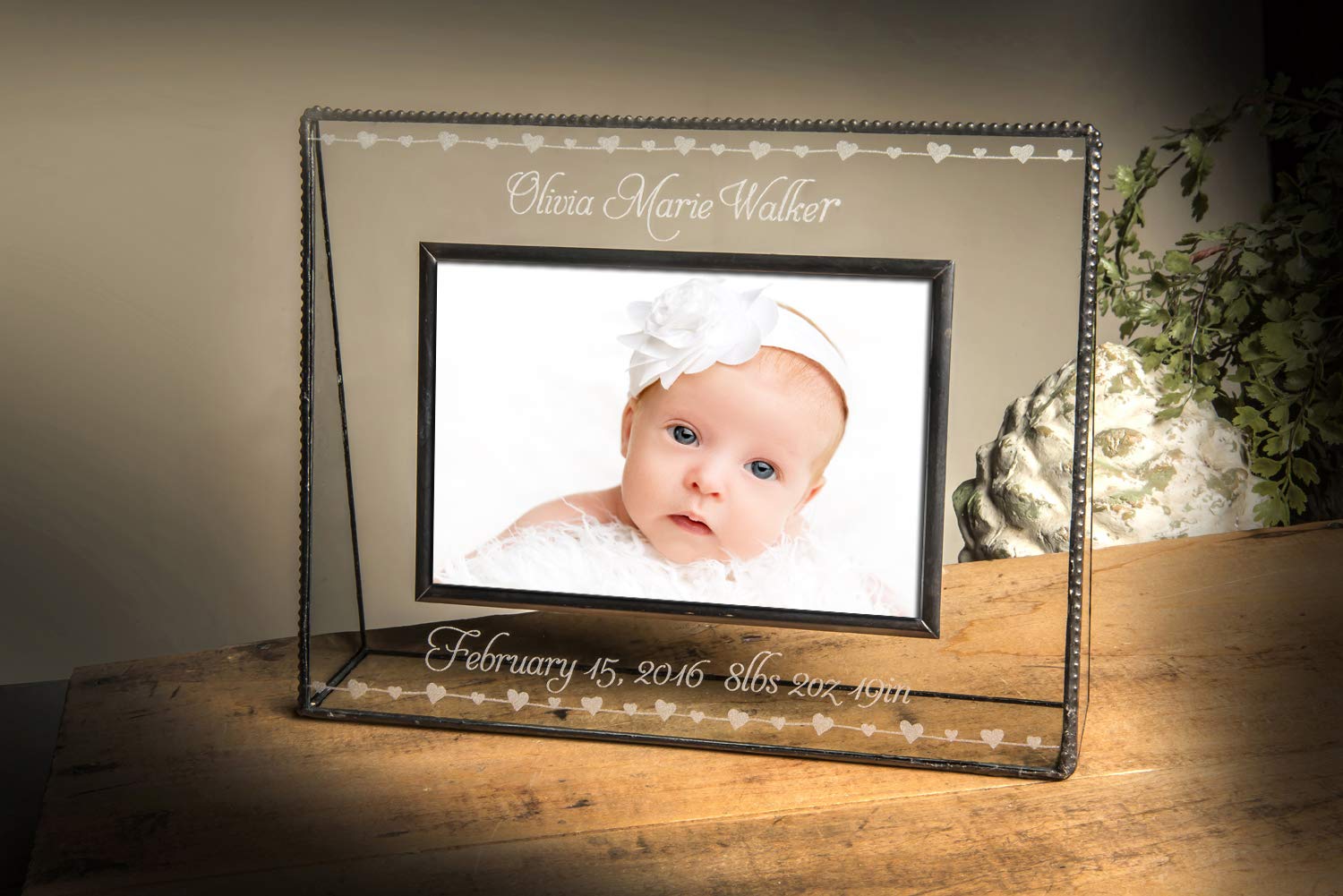 Personalized Baby Keepsake Frame 4x6 for New Parents - Nursery Decor & Gift Idea
