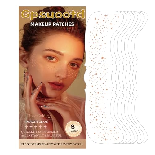 8PCS Rose Gold Glitter Freckles-008G