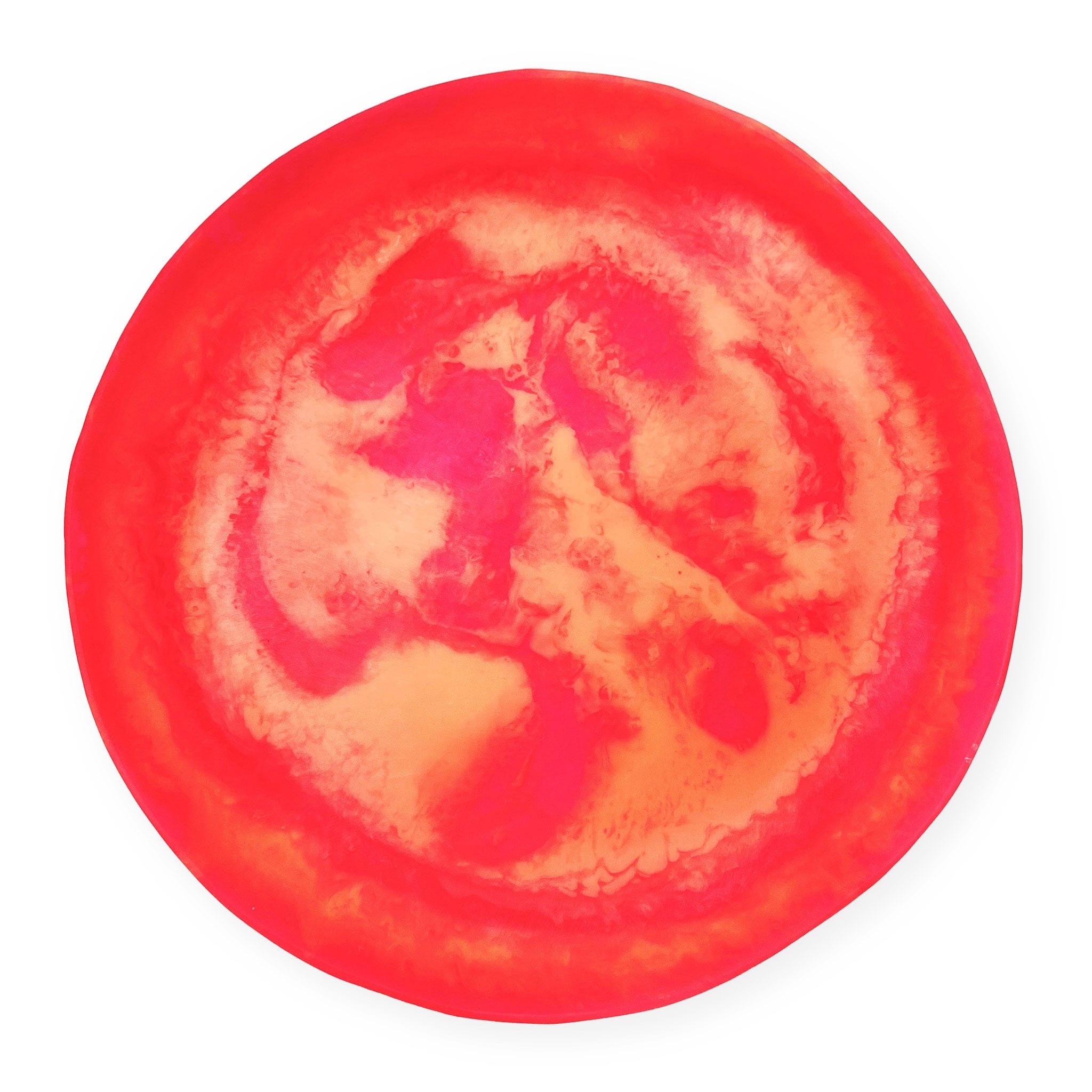 Extra Large Resin Swirl Platter with Flamingo Design - Perfect for Serving, Home Decor, and Party Tableware